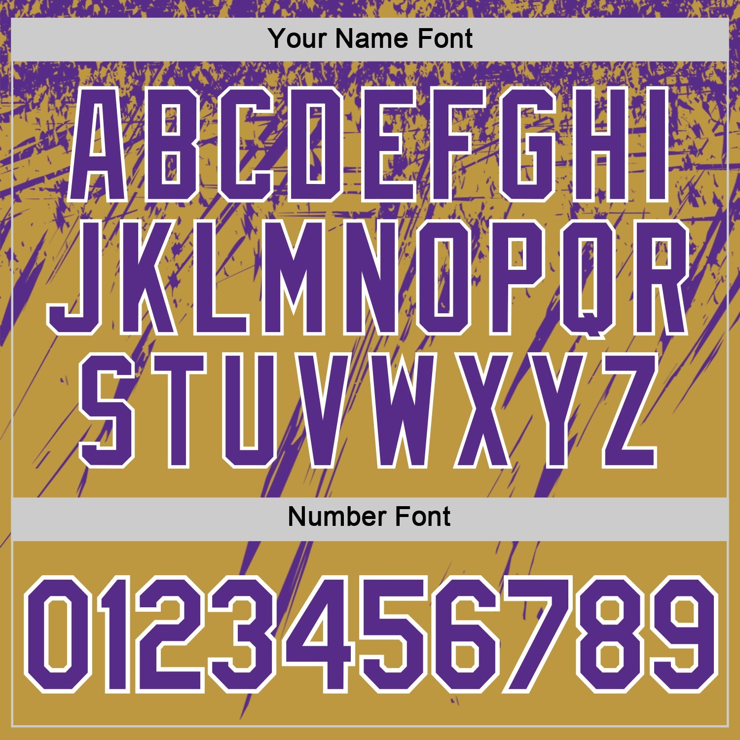 Custom Old Gold Purple-White Distressed Scratch Brush Stroke Performance T-Shirt view 4