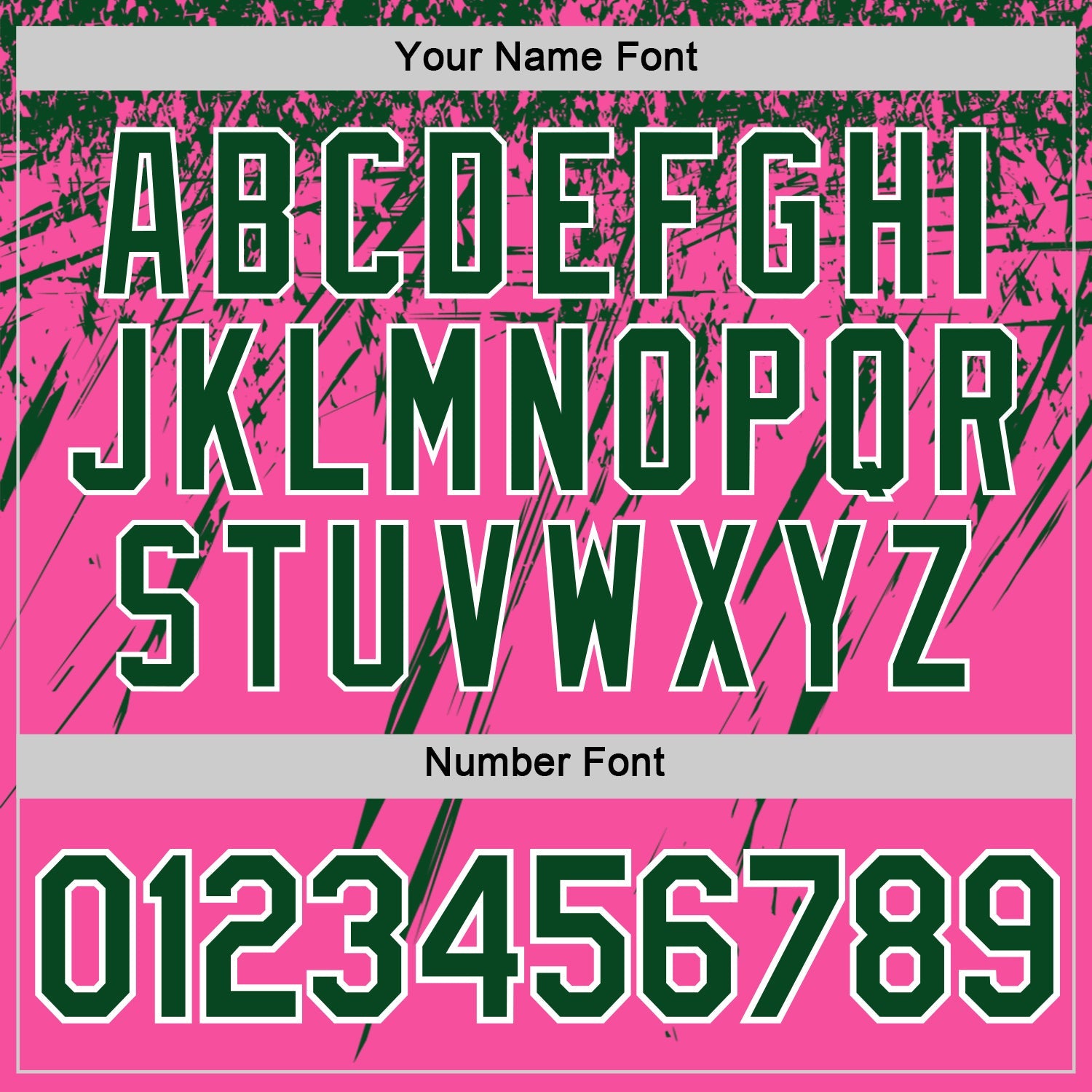 Custom Pink Green-White Distressed Scratch Brush Stroke Performance T-Shirt view 4