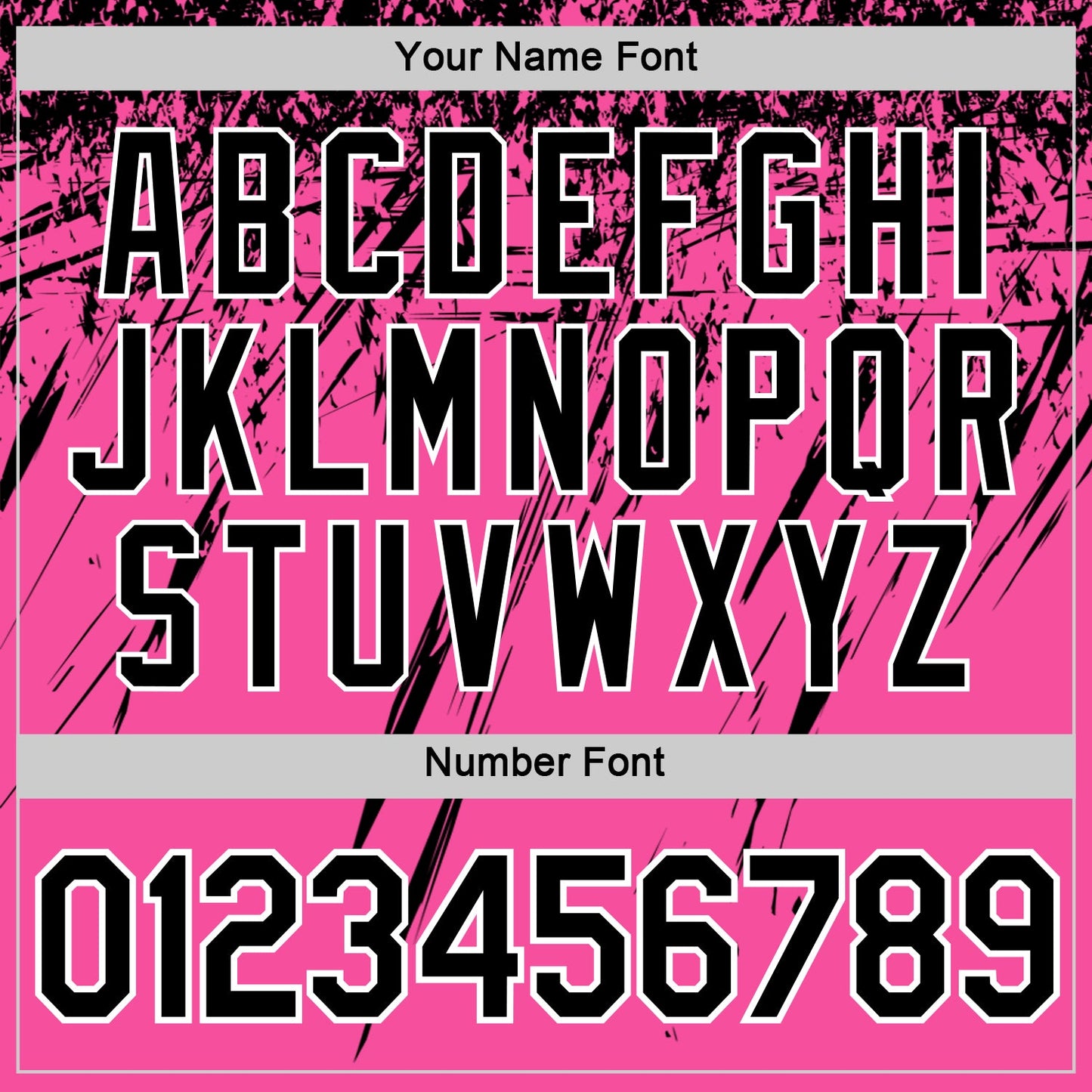 Custom Pink Black-White Distressed Scratch Brush Stroke Performance T-Shirt view 4