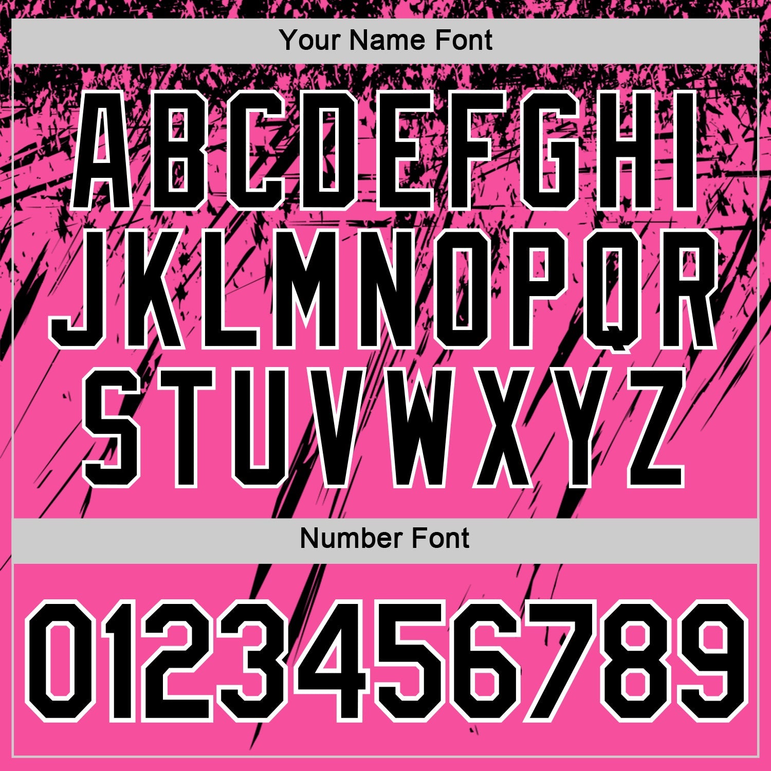 Custom Pink Black-White Distressed Scratch Brush Stroke Performance T-Shirt view 4