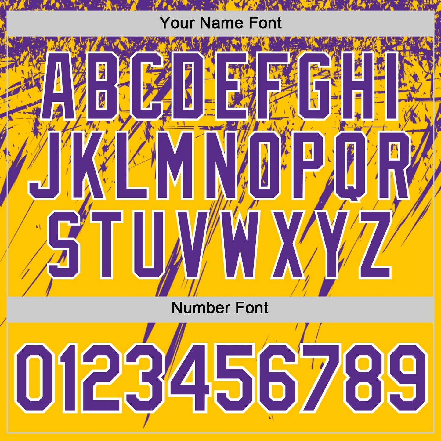 Custom Yellow Purple-White Distressed Scratch Brush Stroke Performance T-Shirt view 4