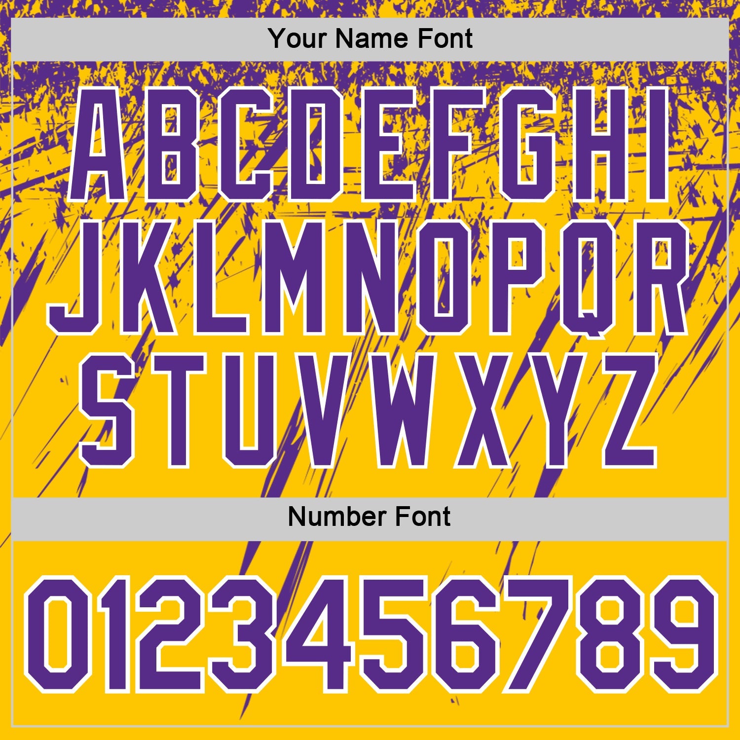 Custom Yellow Purple-White Distressed Scratch Brush Stroke Performance T-Shirt view 4
