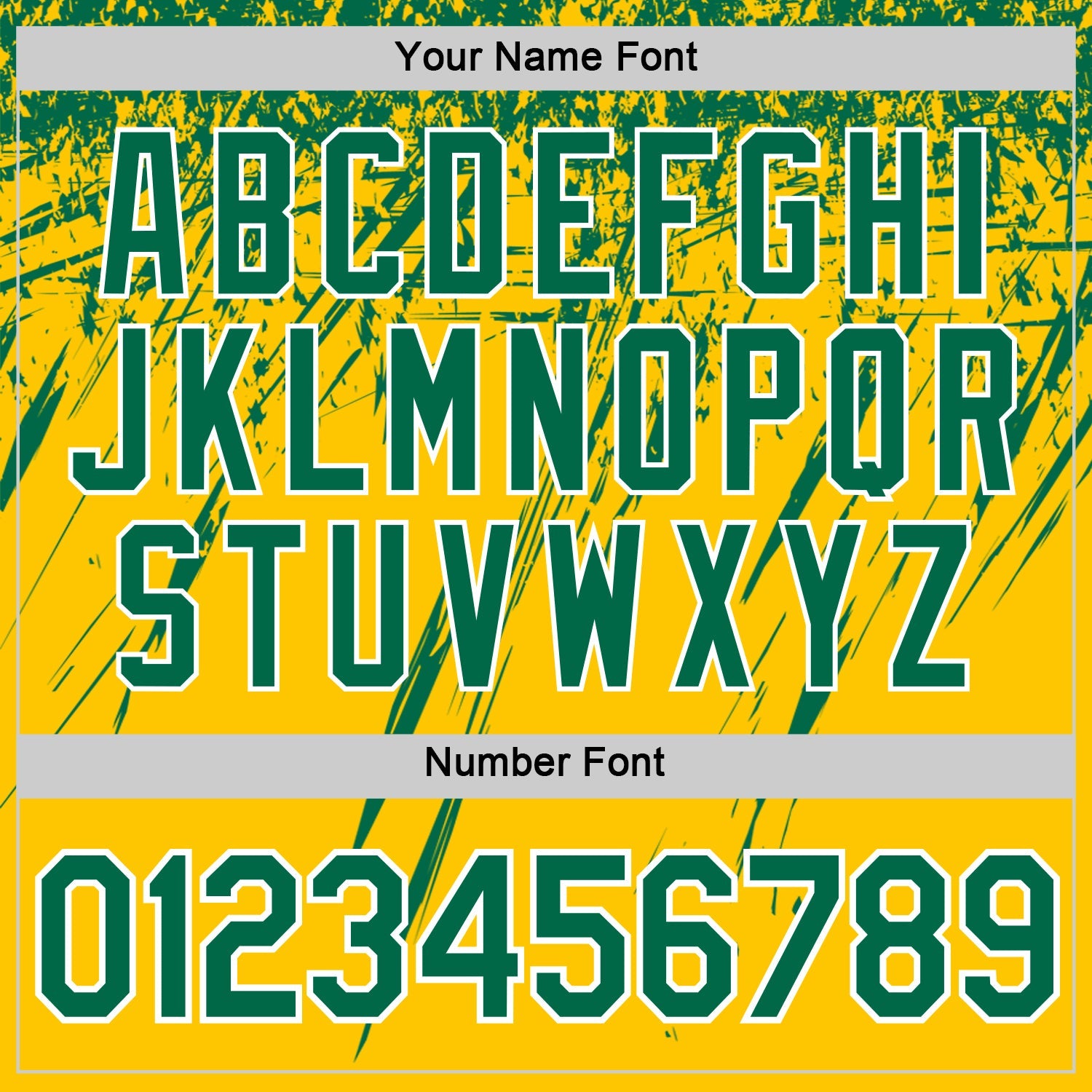 Custom Yellow Kelly Green-White Distressed Scratch Brush Stroke Performance T-Shirt view 4