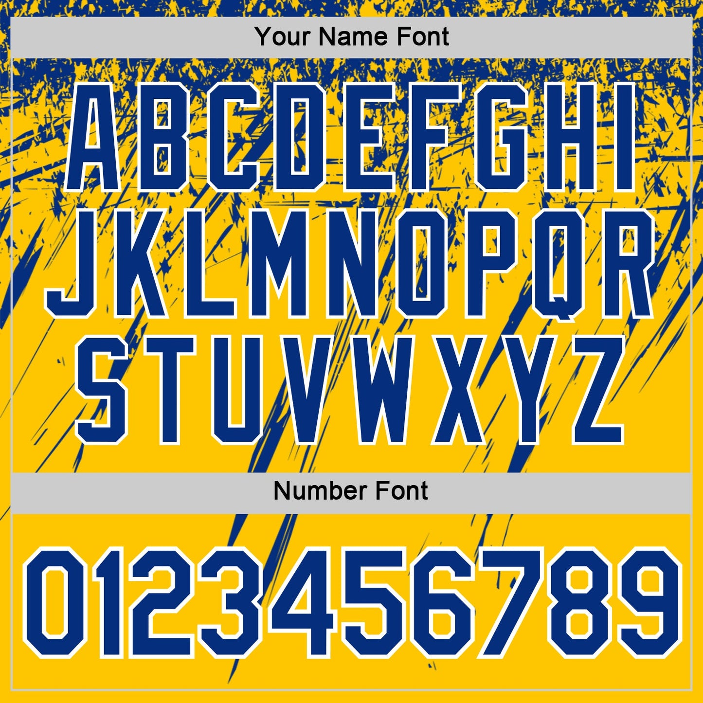 Custom Yellow Royal-White Distressed Scratch Brush Stroke Performance T-Shirt view 4