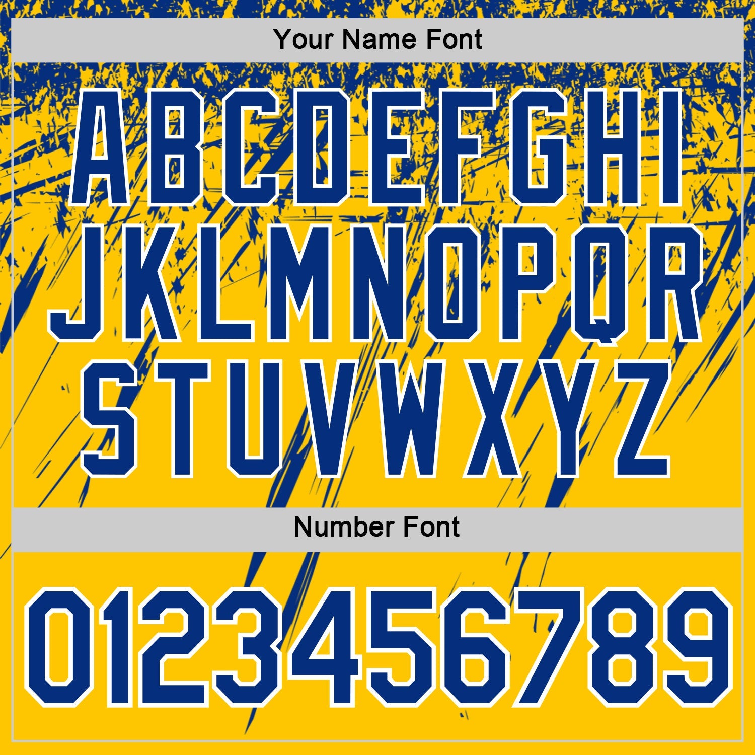 Custom Yellow Royal-White Distressed Scratch Brush Stroke Performance T-Shirt view 4