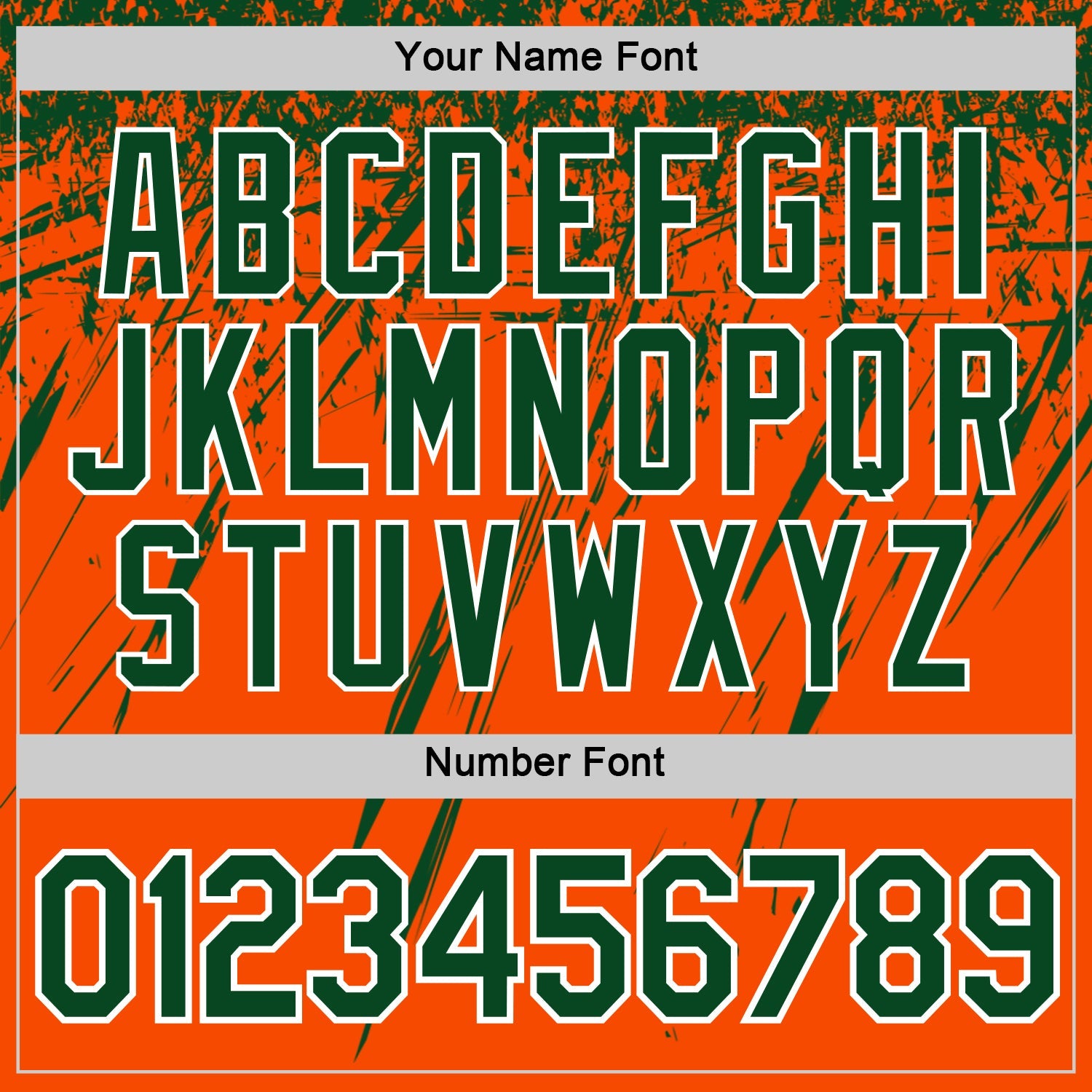 Custom Orange Green-White Distressed Scratch Brush Stroke Performance T-Shirt view 4