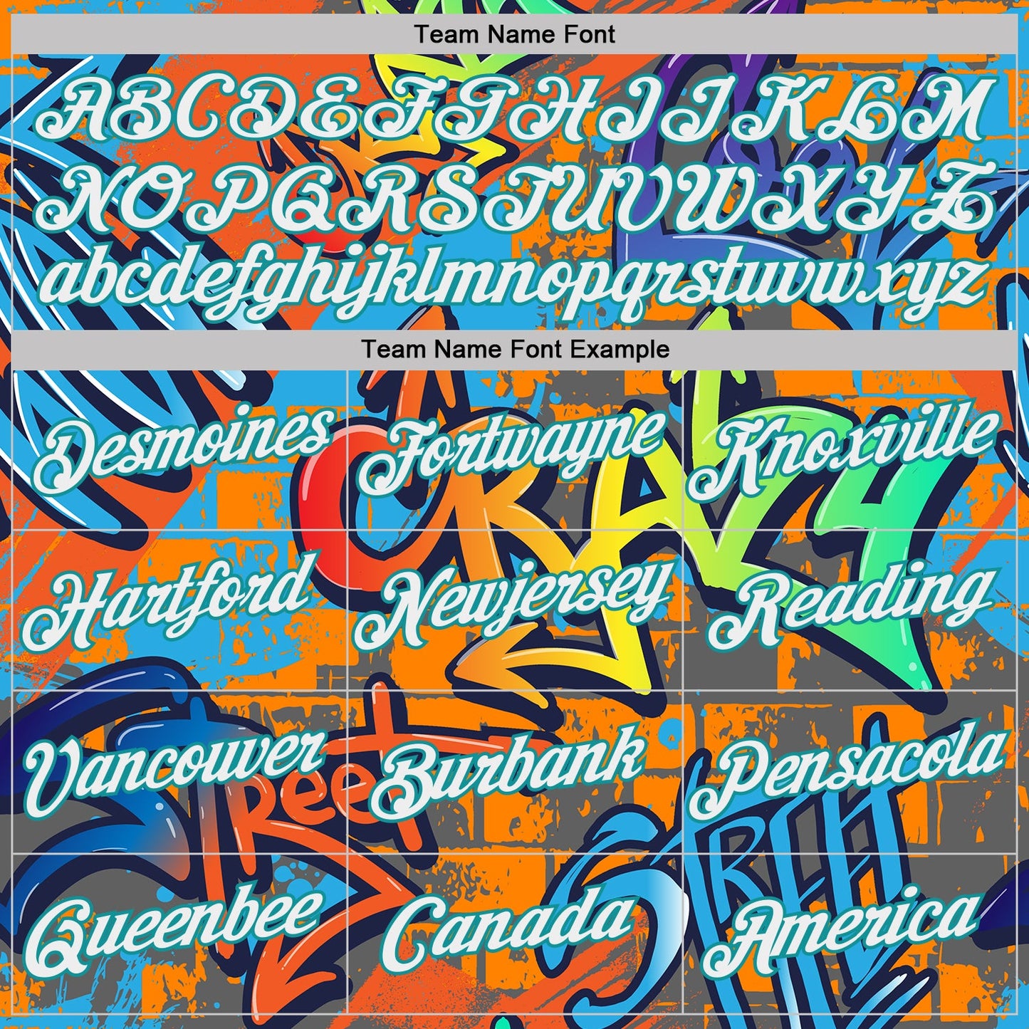 Custom Graffiti Pattern White-Teal Vibrant MulticolorStreet Style Performance T-Shirt view 3