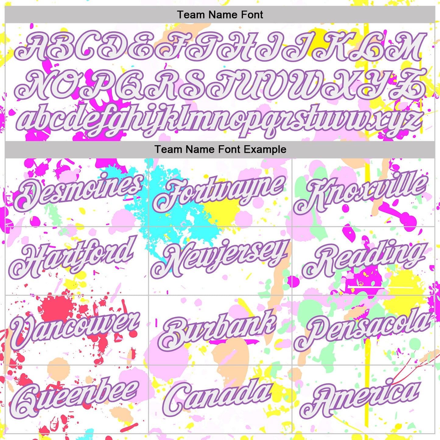 Custom Graffiti Pattern White-Medium Purple Vibrant Multicolor Paint Splatter Performance T-Shirt view 3
