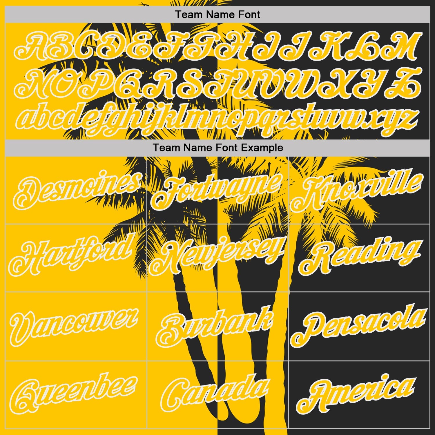 Custom Black Yellow-White Hawaii Tropical Coastal Palm Trees Performance T-Shirt view 3