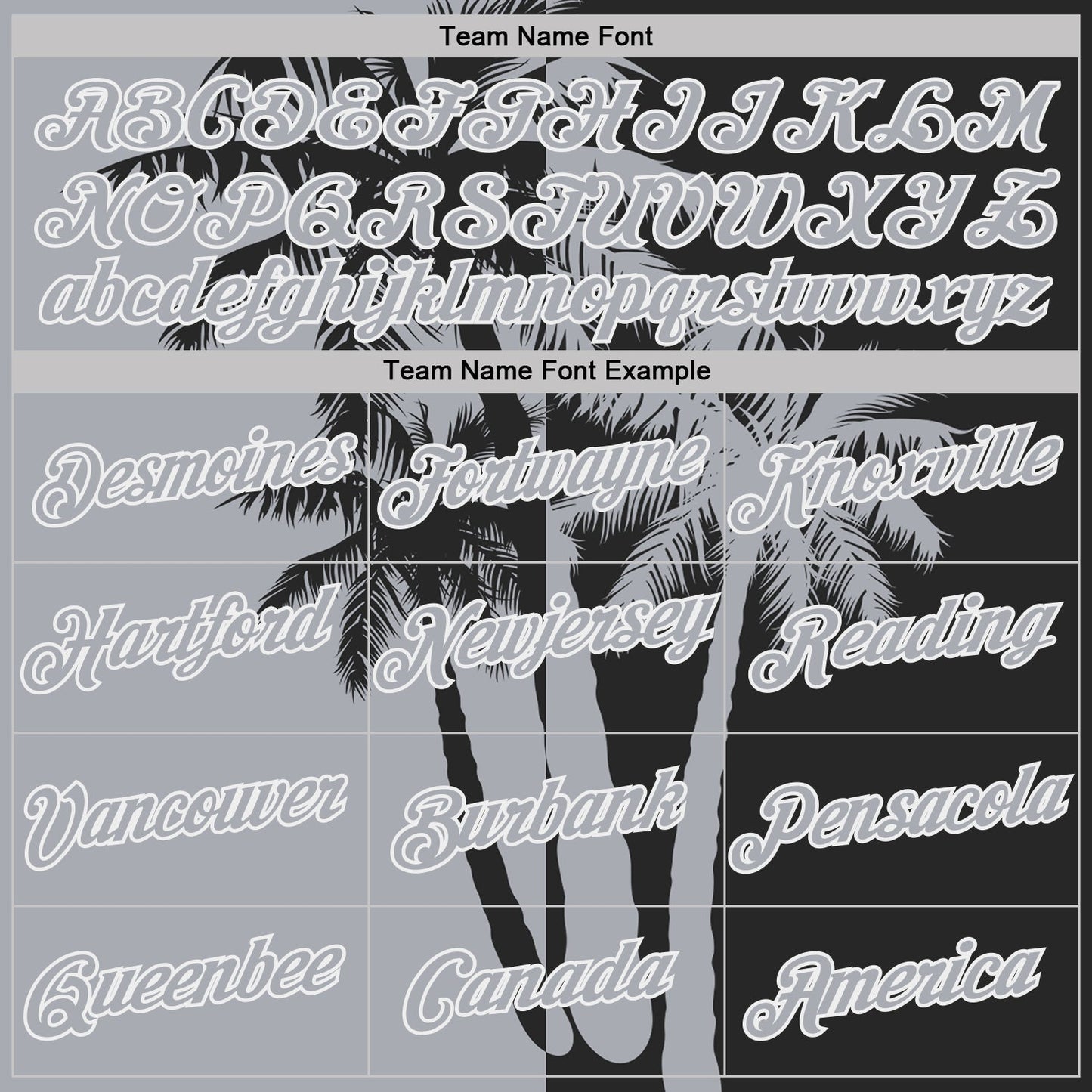 Custom Black Gray-White Hawaii Tropical Coastal Palm Trees Performance T-Shirt view 3