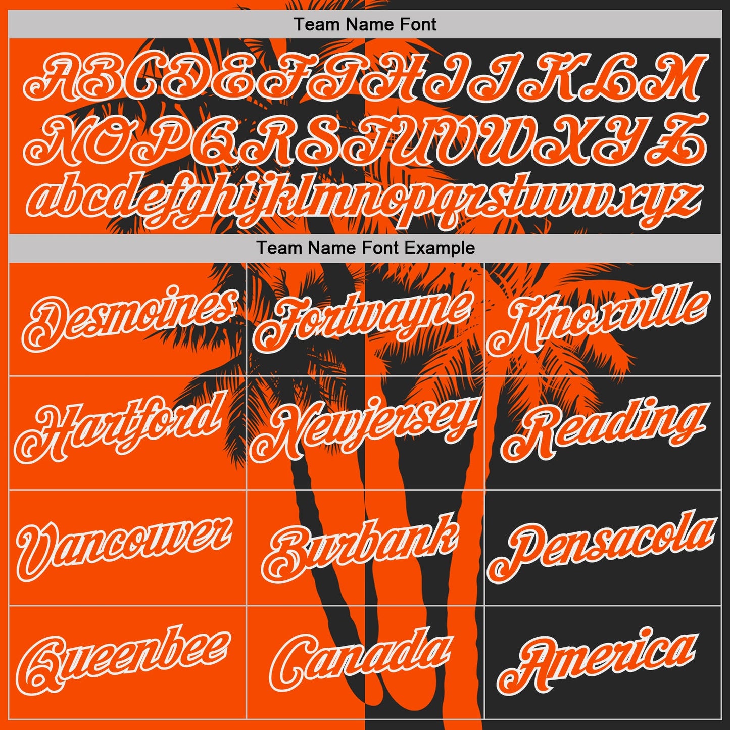 Custom Black Orange-White Hawaii Tropical Coastal Palm Trees Performance T-Shirt view 3