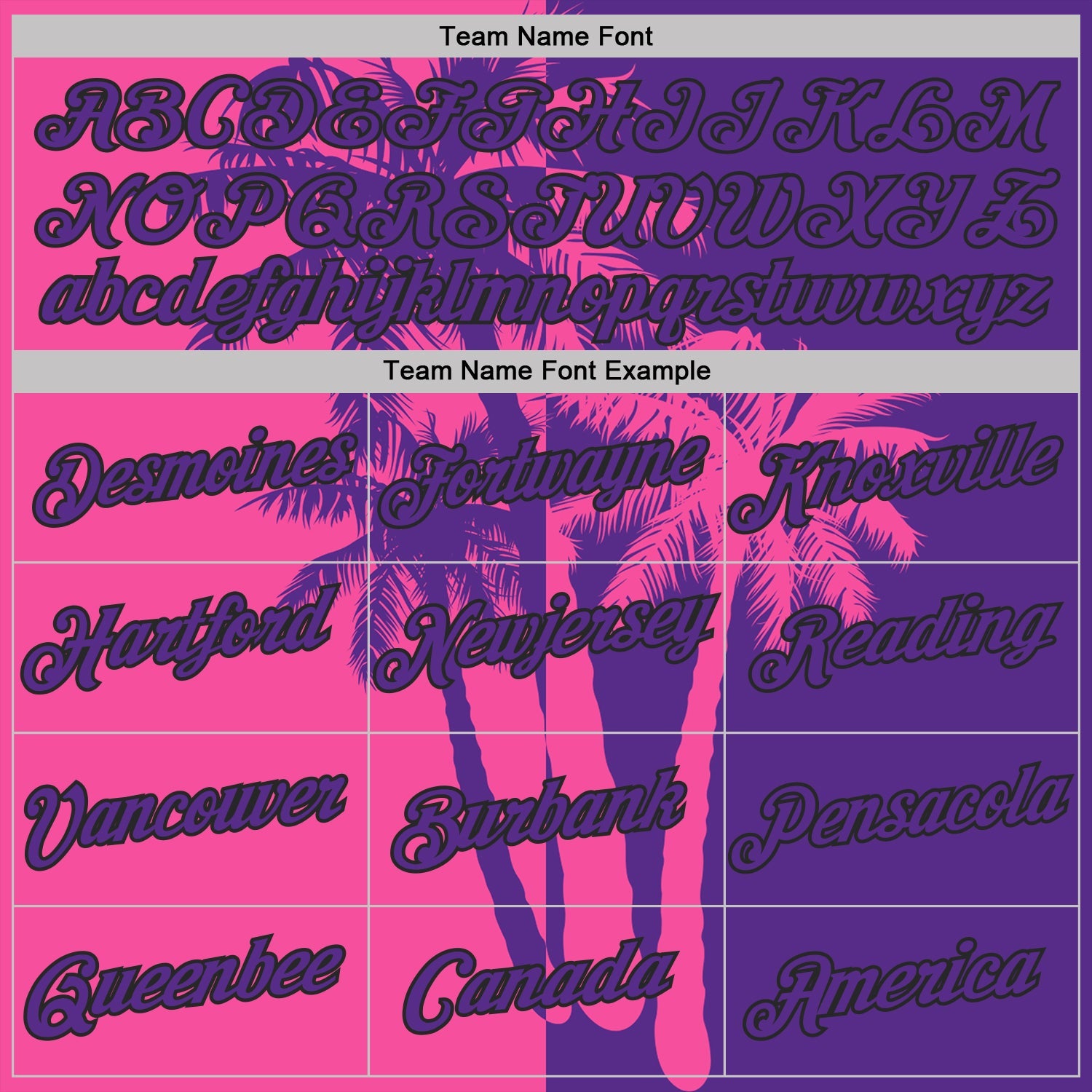 Custom Purple Pink-Black Hawaii Tropical Coastal Palm Trees Performance T-Shirt view 3