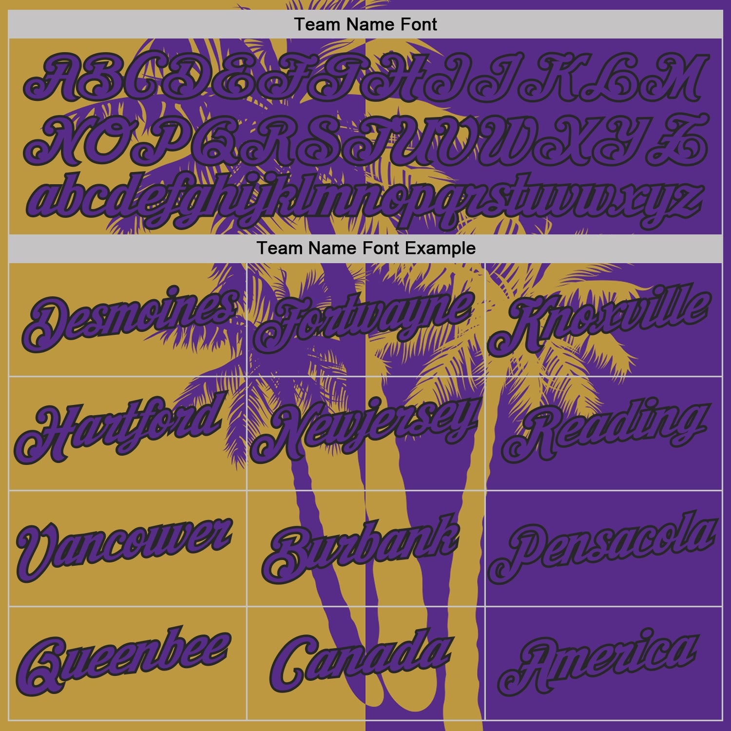 Custom Purple Old Gold-Black Hawaii Tropical Coastal Palm Trees Performance T-Shirt view 3