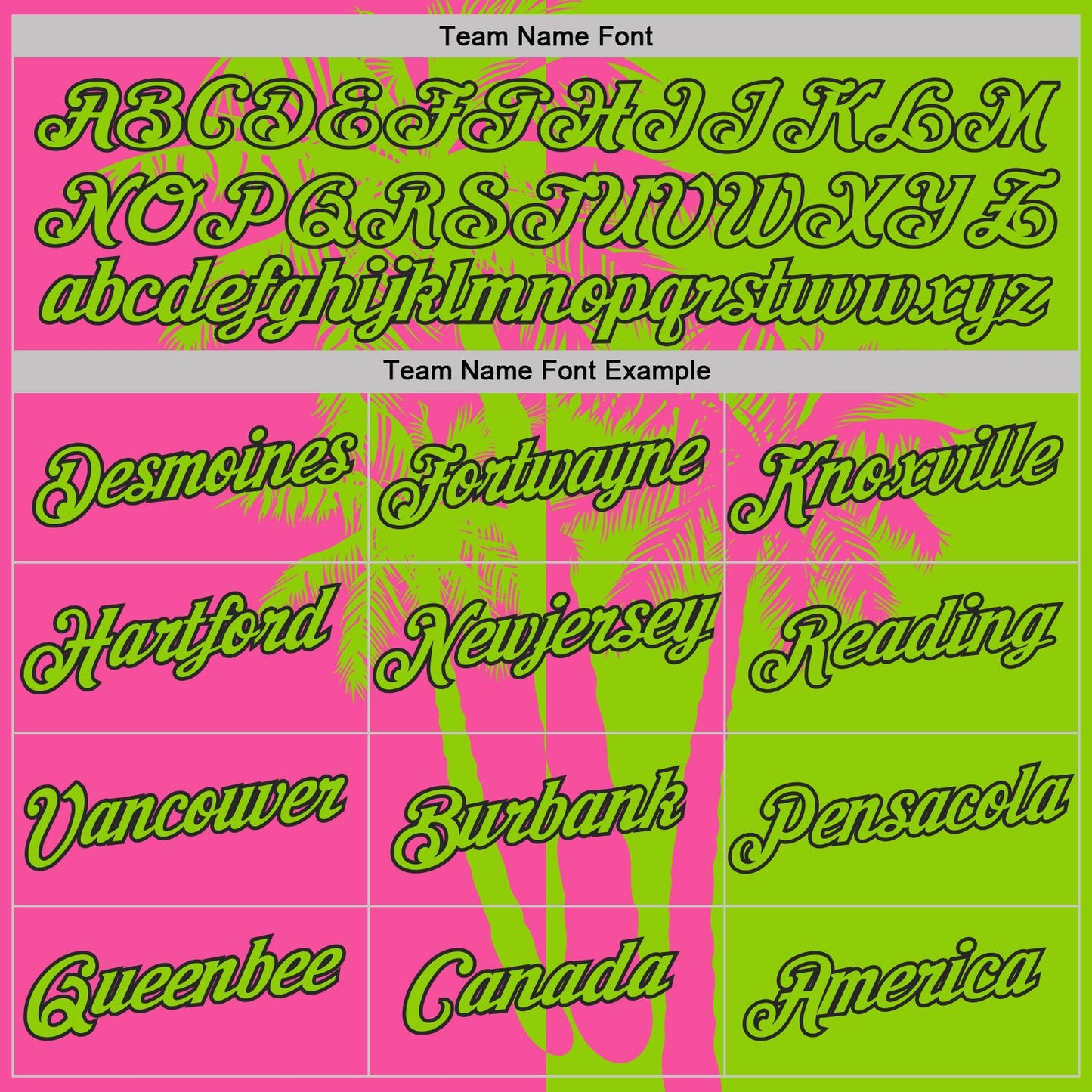 Custom Neon Green Pink-Black Hawaii Tropical Coastal Palm Trees Performance T-Shirt view 3