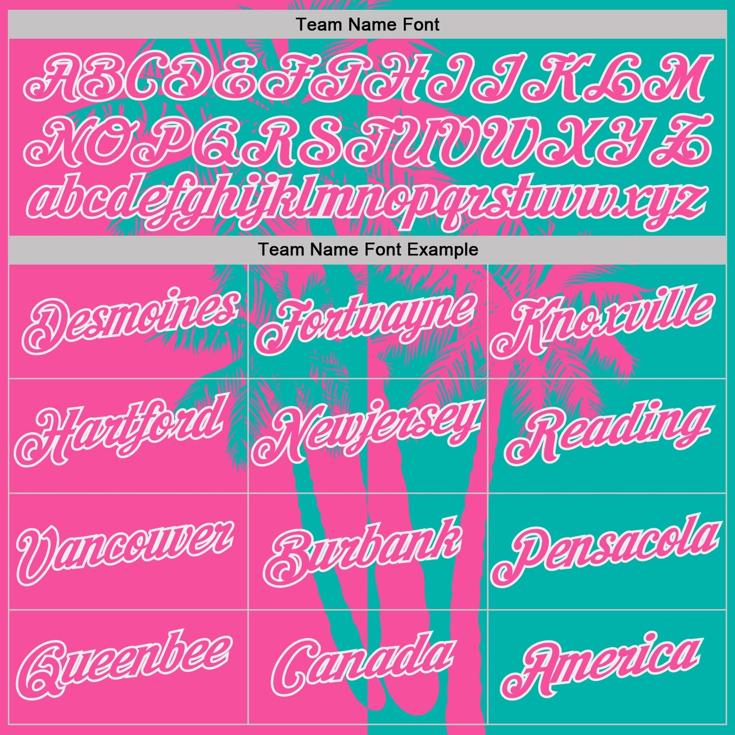 Custom Aqua Pink-White Hawaii Tropical Coastal Palm Trees Performance T-Shirt view 3