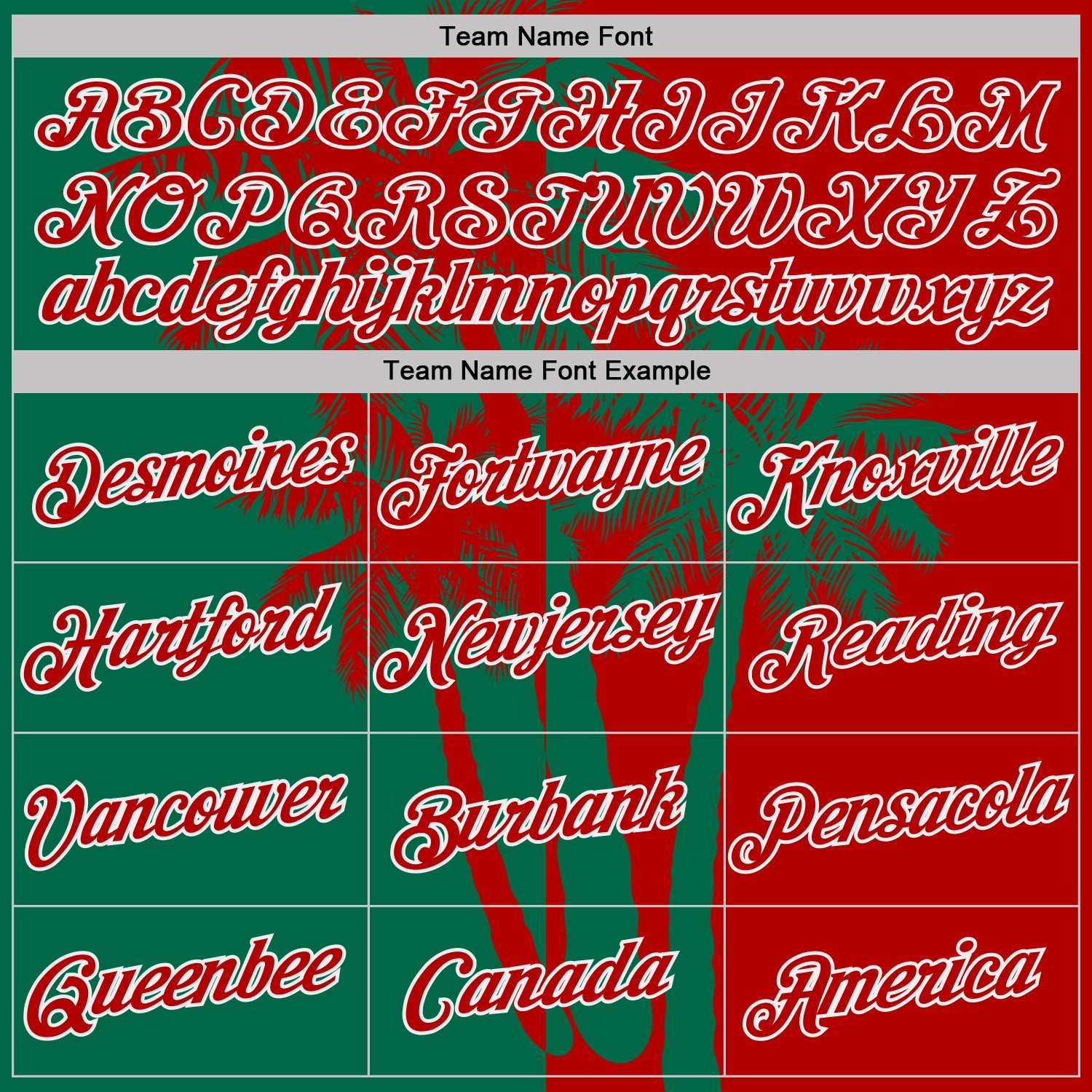 Custom Red Kelly Green-White Hawaii Tropical Coastal Palm Trees Performance T-Shirt view 3