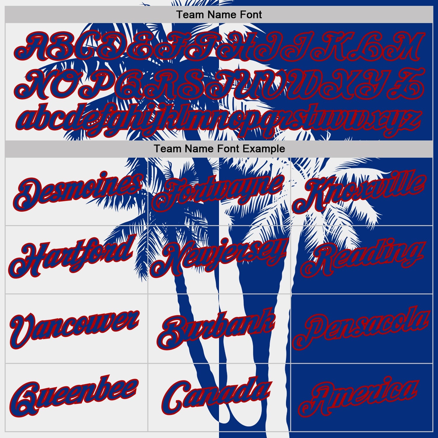 Custom Royal White-Red Hawaii Tropical Coastal Palm Trees Performance T-Shirt view 3