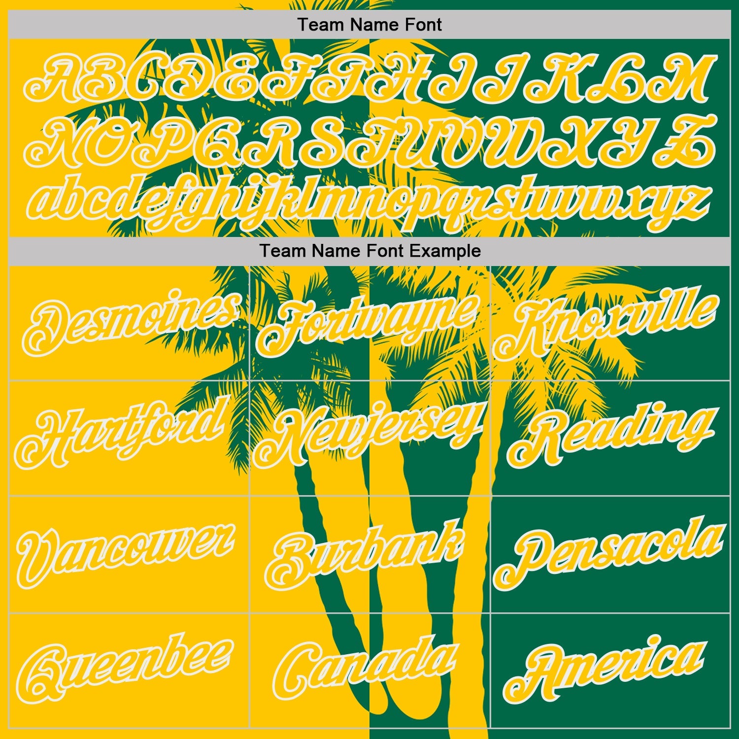 Custom Kelly Green Yellow-White Hawaii Tropical Coastal Palm Trees Performance T-Shirt view 3