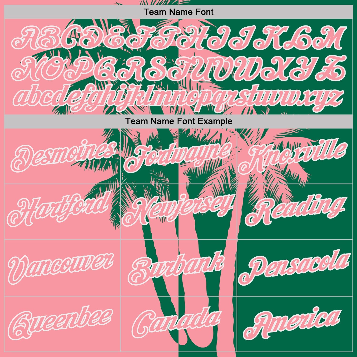 Custom Kelly Green Medium Pink-White Hawaii Tropical Coastal Palm Trees Performance T-Shirt view 3