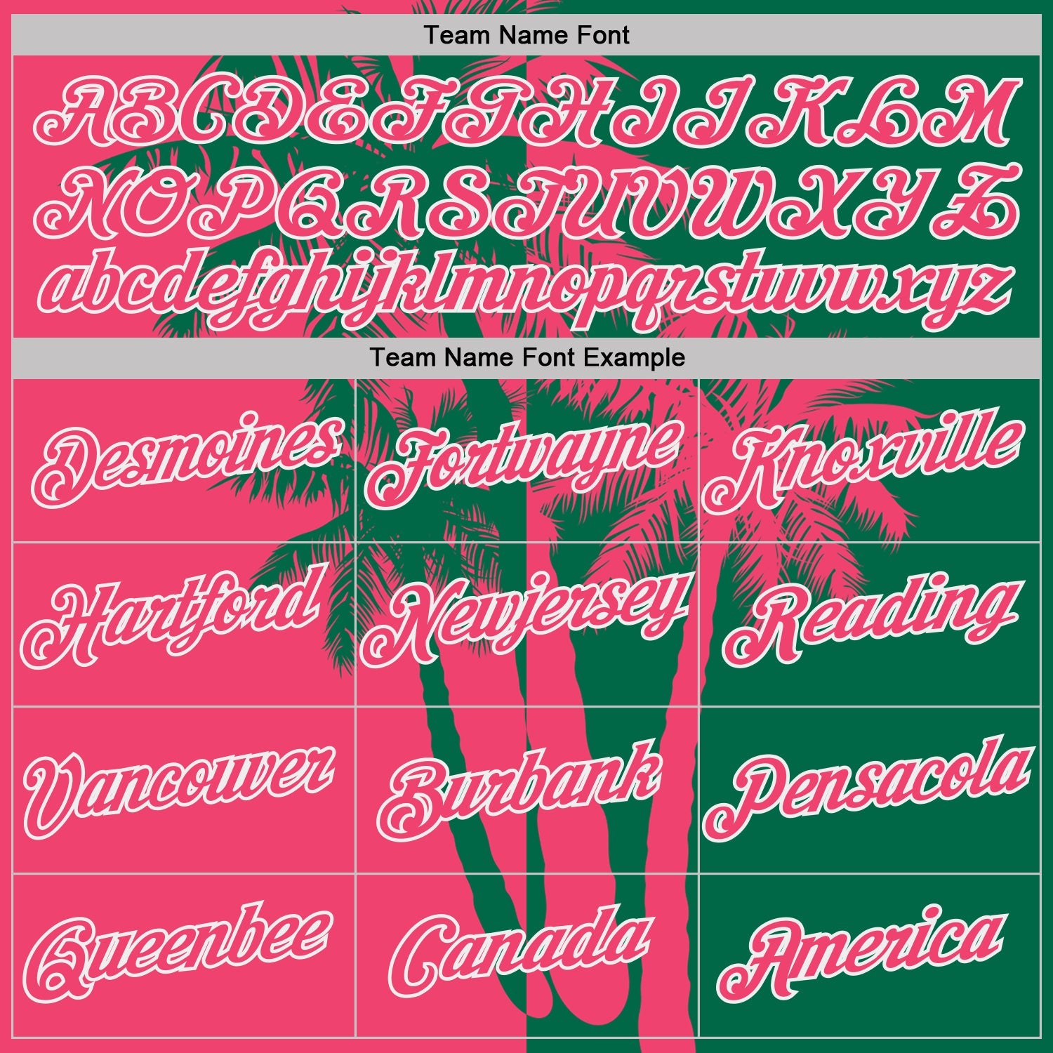 Custom Kelly Green Neon Pink-White Hawaii Tropical Coastal Palm Trees Performance T-Shirt view 3