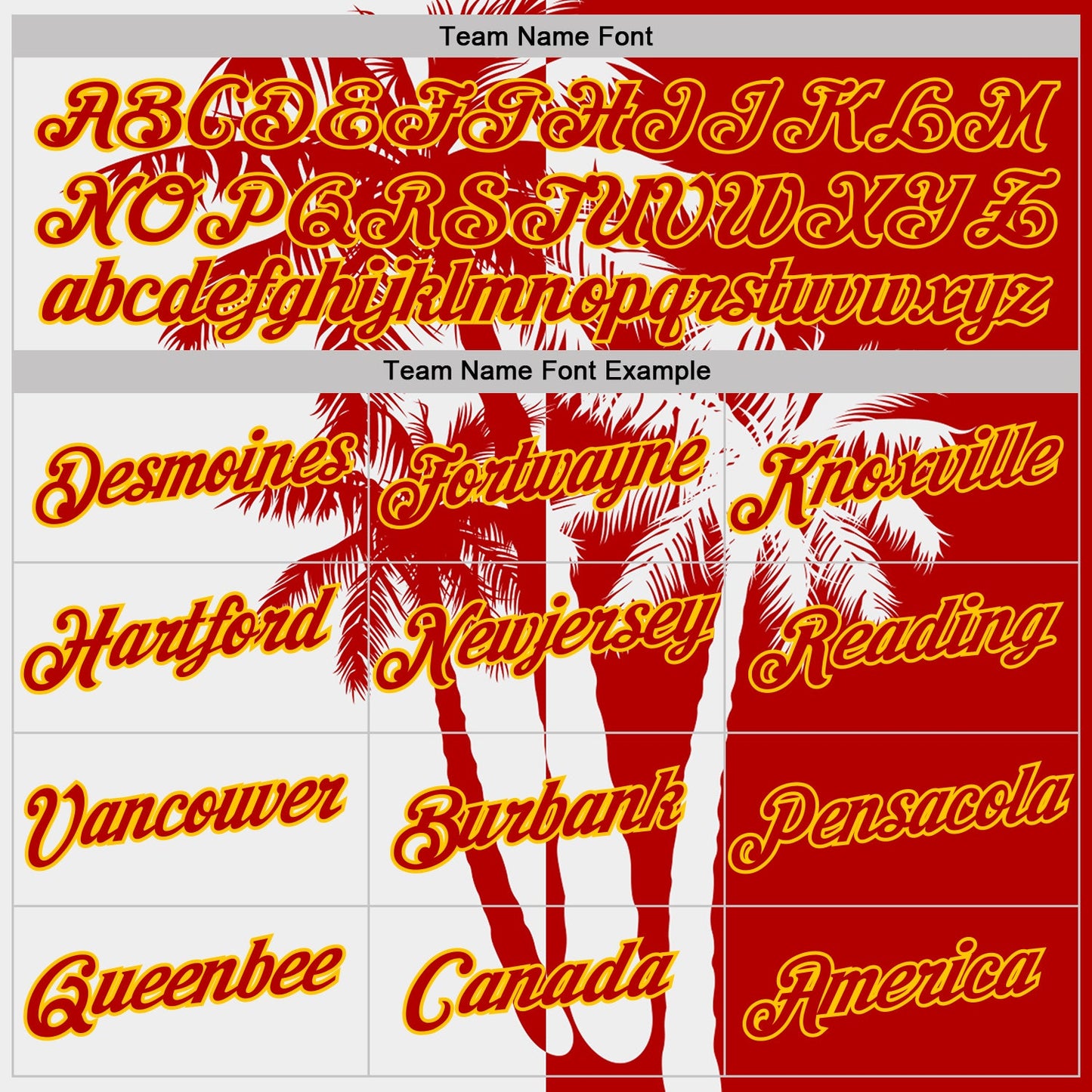 Custom Red White-Yellow Hawaii Tropical Coastal Palm Trees Performance T-Shirt view 3
