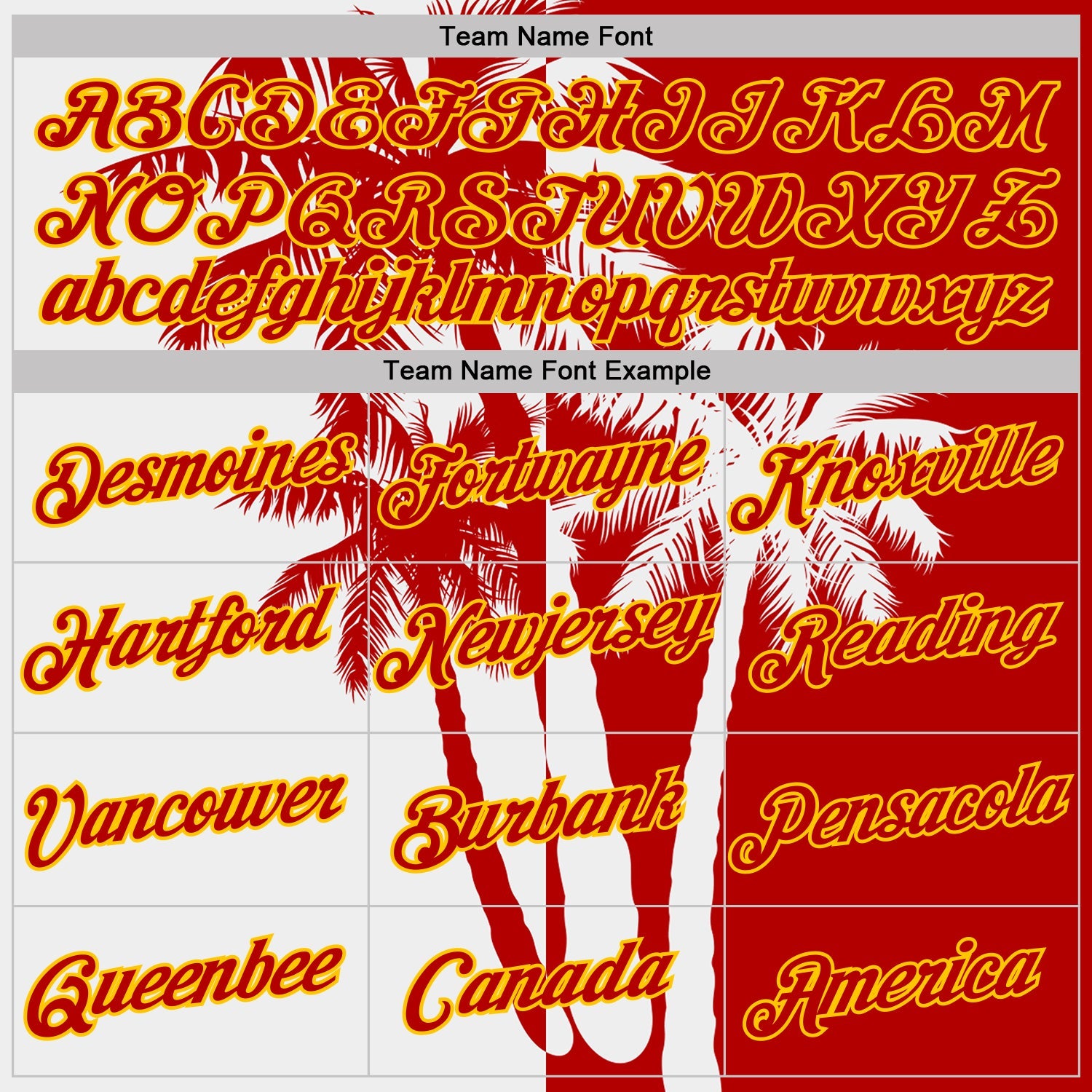 Custom Red White-Yellow Hawaii Tropical Coastal Palm Trees Performance T-Shirt view 3