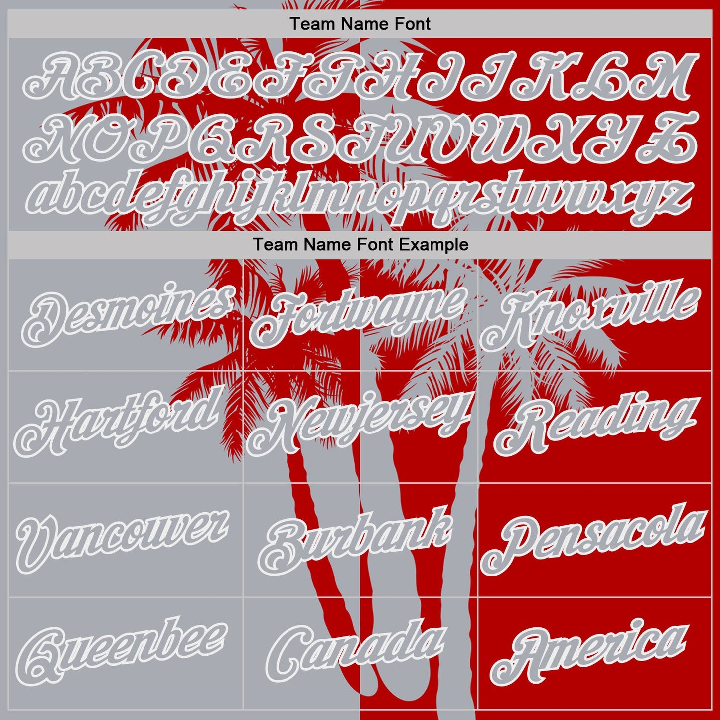 Custom Red Gray-White Hawaii Tropical Coastal Palm Trees Performance T-Shirt view 3