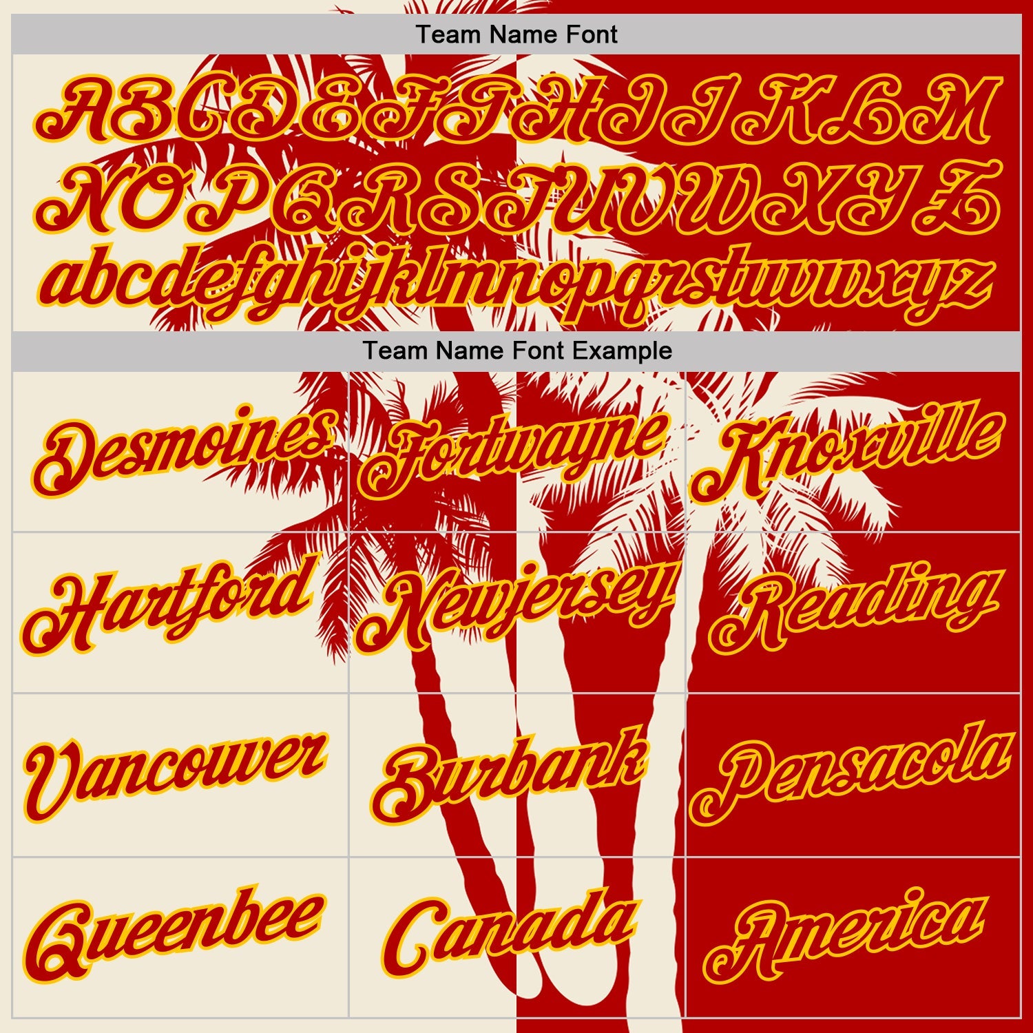 Custom Red Cream-Yellow Hawaii Tropical Coastal Palm Trees Performance T-Shirt view 3