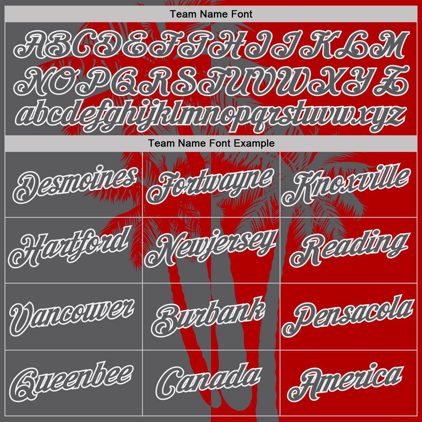Custom Red Steel Gray-White Hawaii Tropical Coastal Palm Trees Performance T-Shirt view 3
