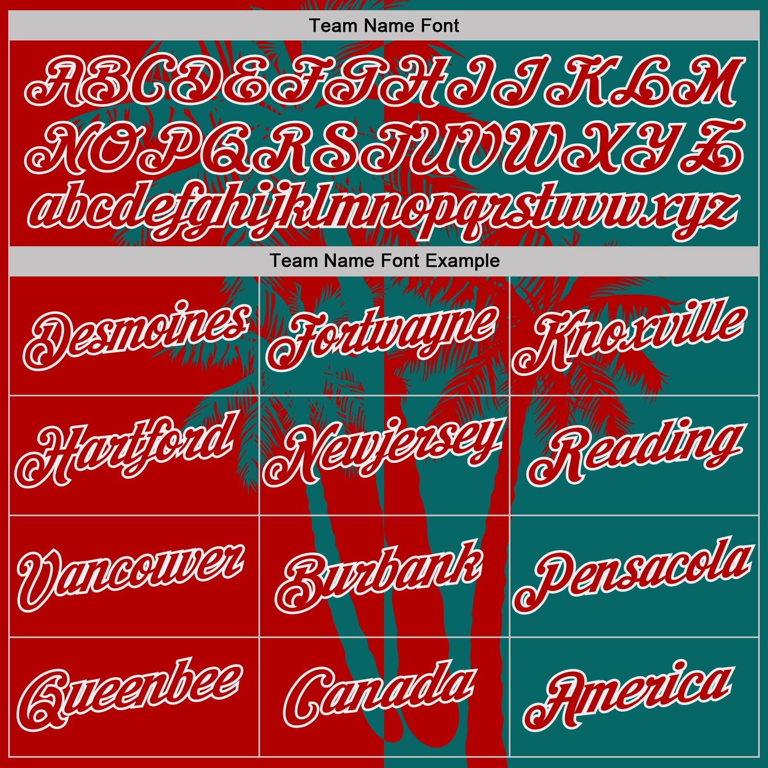 Custom Teal Red-White Hawaii Tropical Coastal Palm Trees Performance T-Shirt view 3