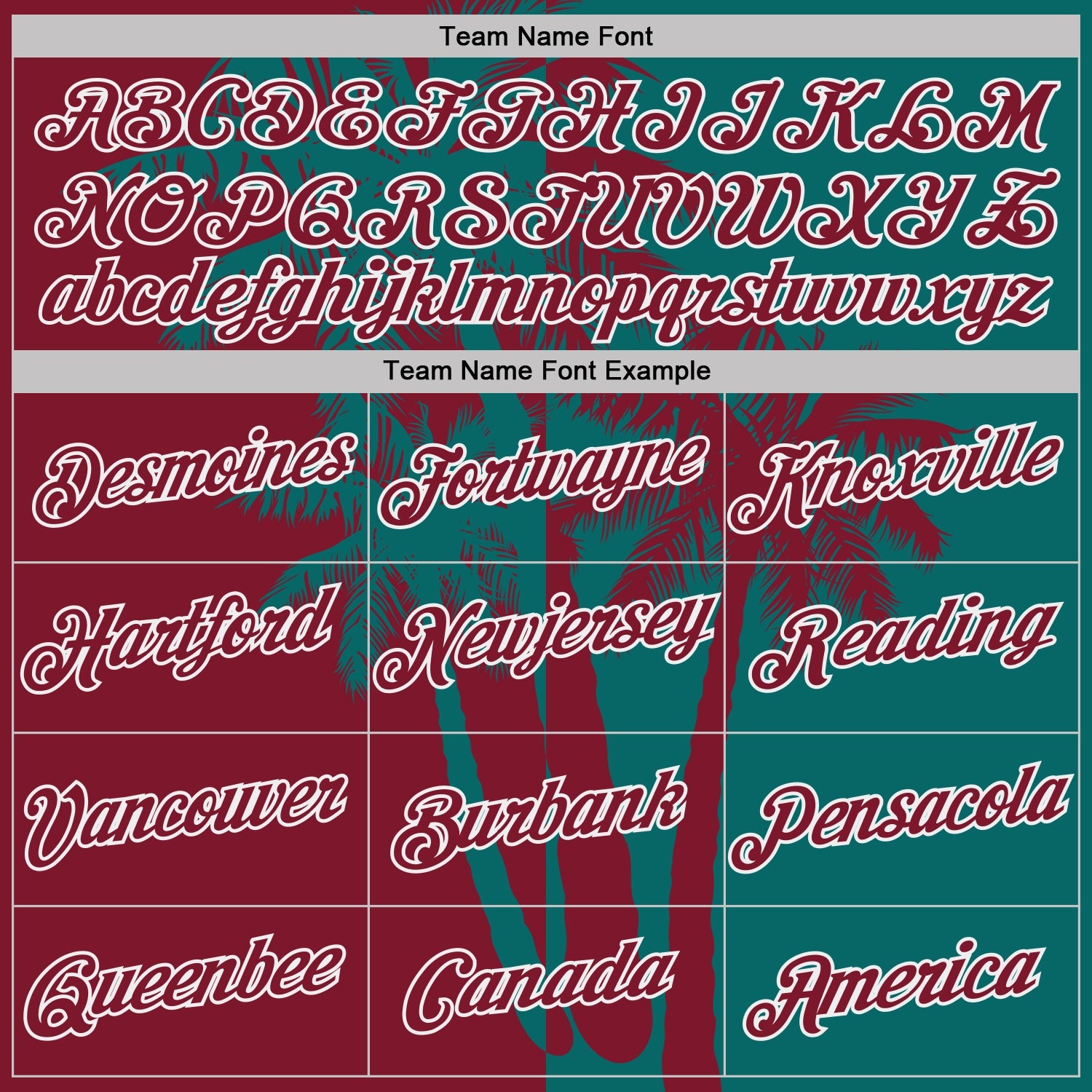 Custom Teal Crimson-White Hawaii Tropical Coastal Palm Trees Performance T-Shirt view 3