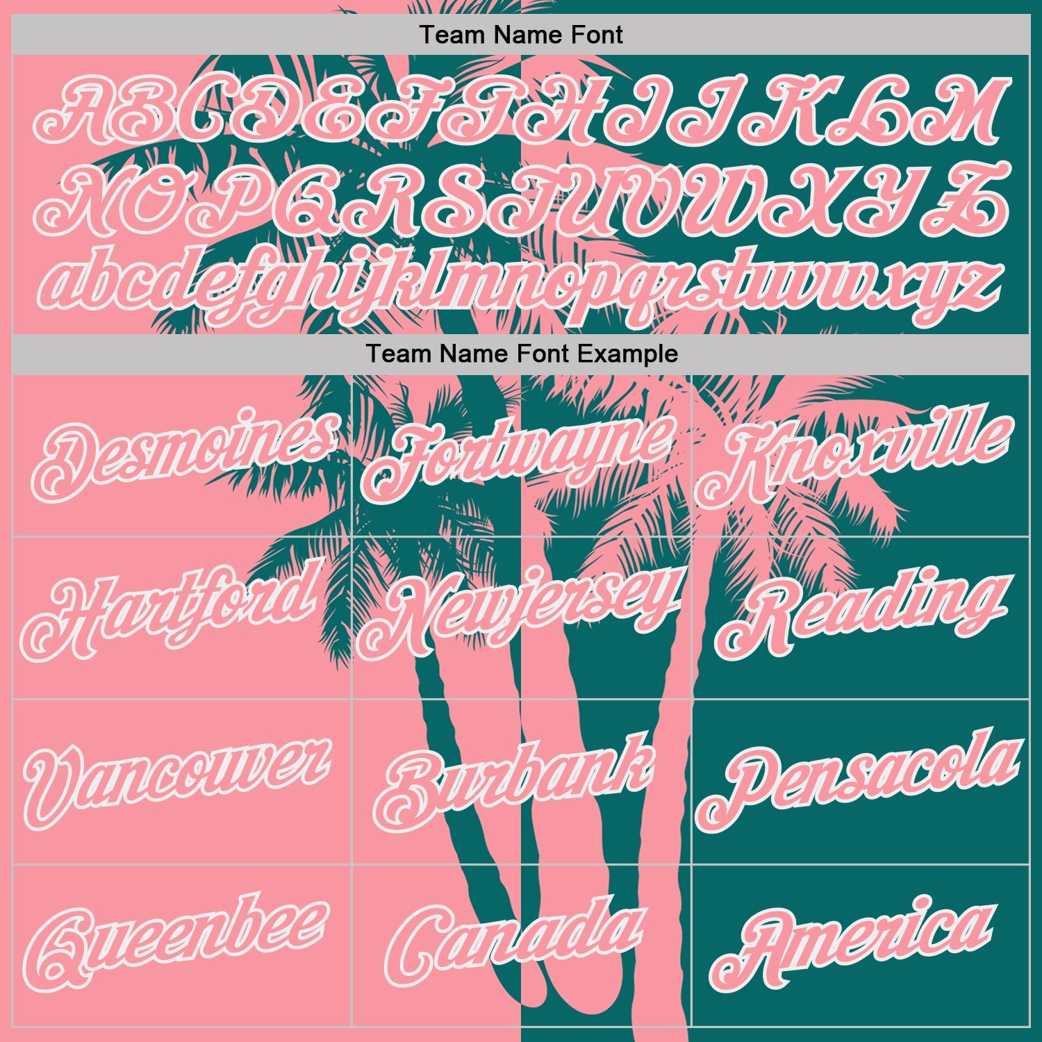 Custom Teal Medium Pink-White Hawaii Tropical Coastal Palm Trees Performance T-Shirt view 3