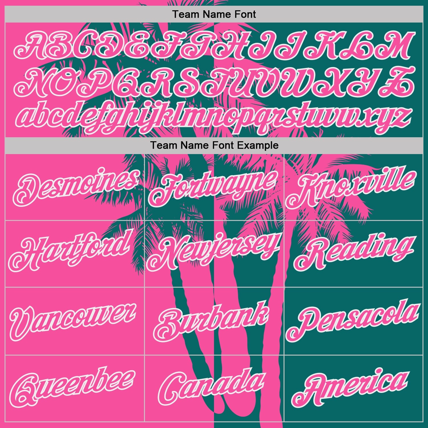 Custom Teal Pink-White Hawaii Tropical Coastal Palm Trees Performance T-Shirt view 3