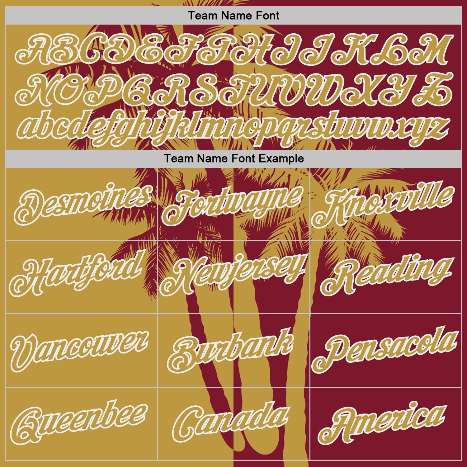 Custom Crimson Old Gold-White Hawaii Tropical Coastal Palm Trees Performance T-Shirt view 3