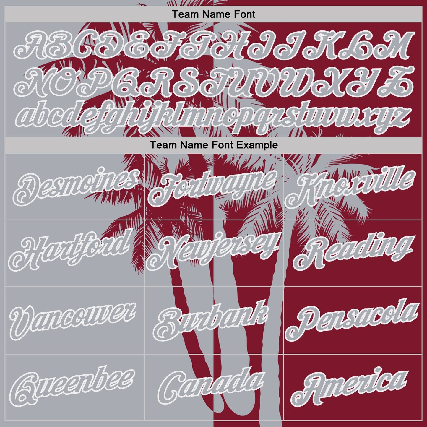 Custom Crimson Gray-White Hawaii Tropical Coastal Palm Trees Performance T-Shirt view 3
