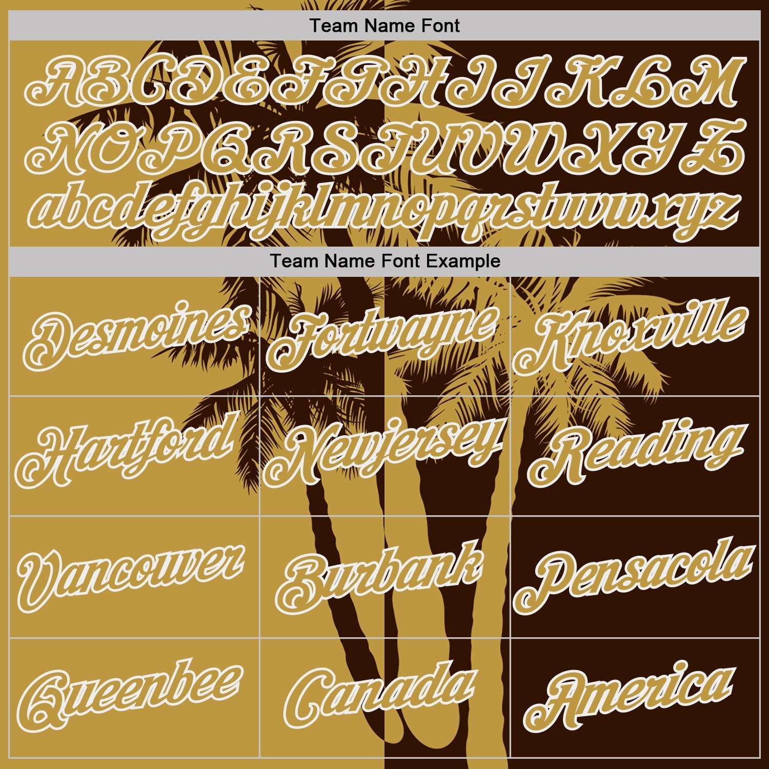 Custom Brown Old Gold-White Hawaii Tropical Coastal Palm Trees Performance T-Shirt view 3