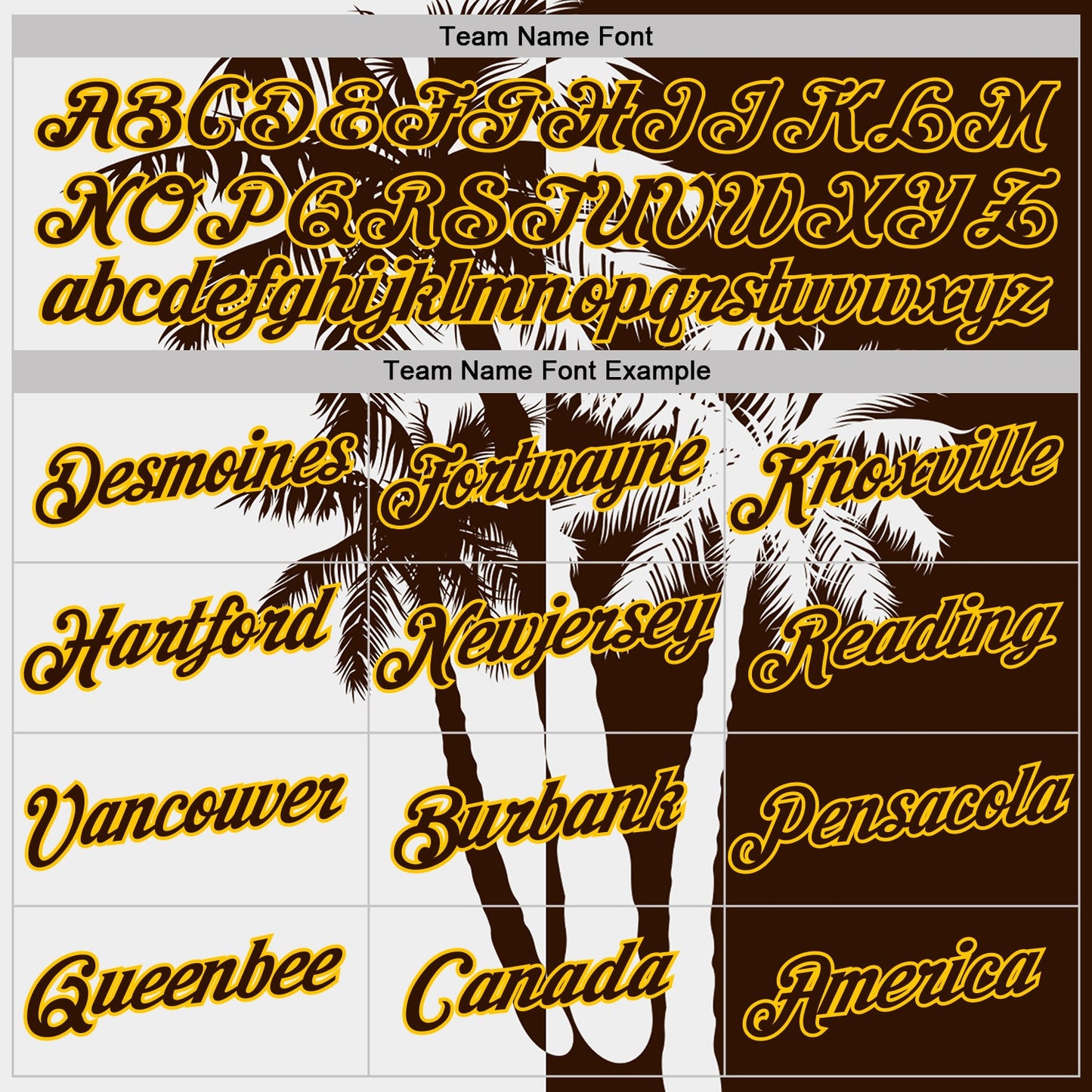 Custom Brown White-Yellow Hawaii Tropical Coastal Palm Trees Performance T-Shirt view 3