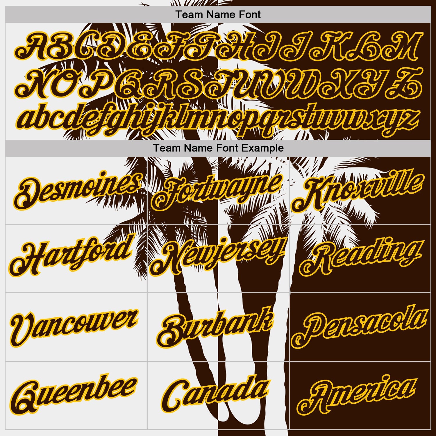 Custom Brown White-Yellow Hawaii Tropical Coastal Palm Trees Performance T-Shirt view 3