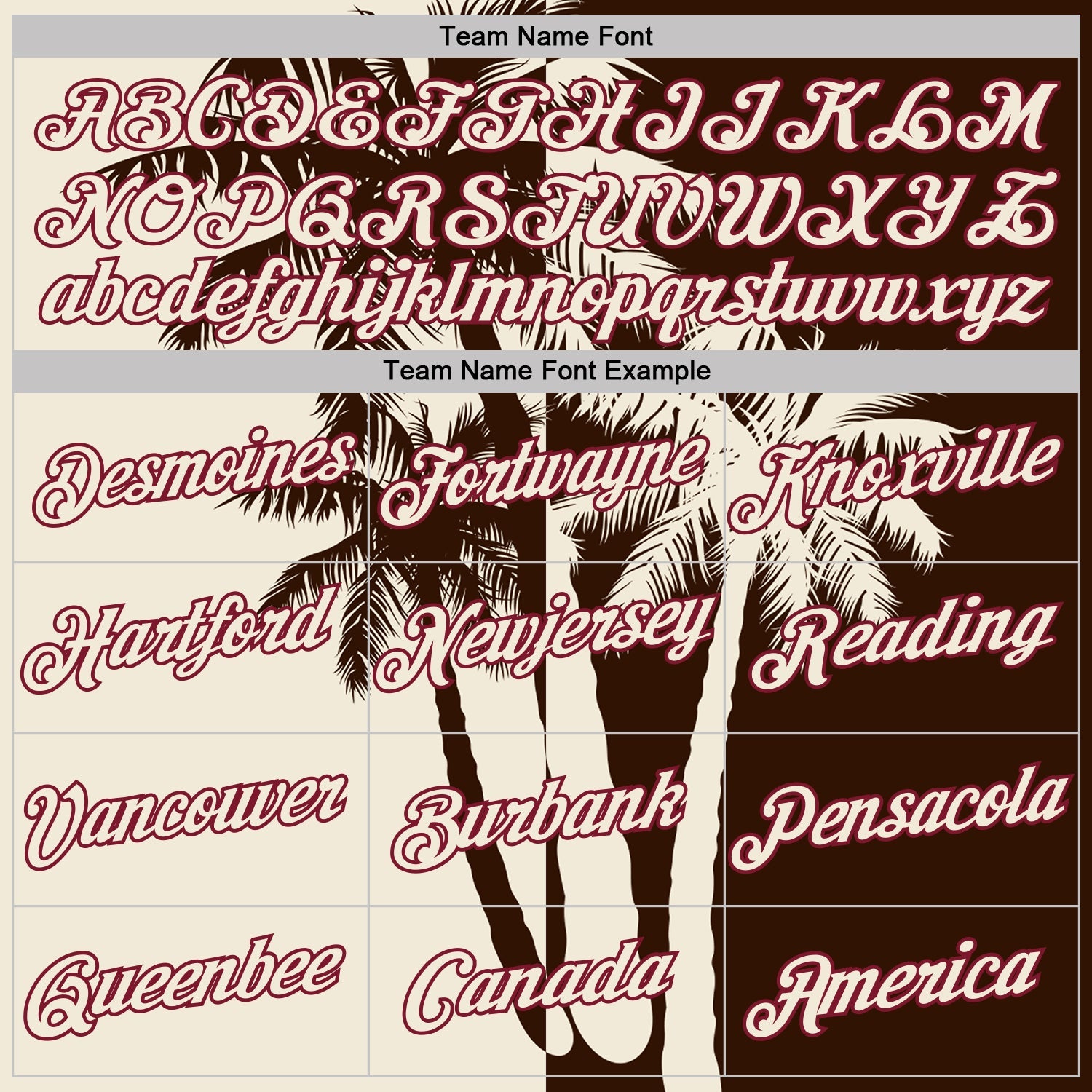 Custom Brown Cream-Crimson Hawaii Tropical Coastal Palm Trees Performance T-Shirt view 3