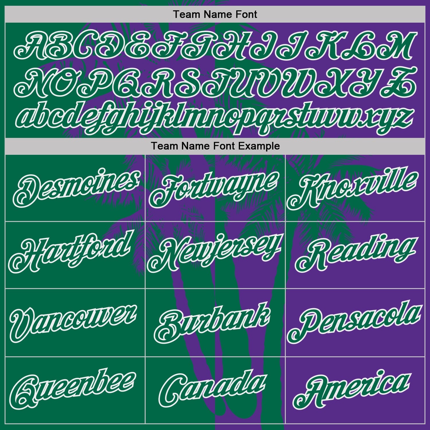 Custom Purple Kelly Green-White Hawaii Tropical Coastal Palm Trees Performance T-Shirt view 3