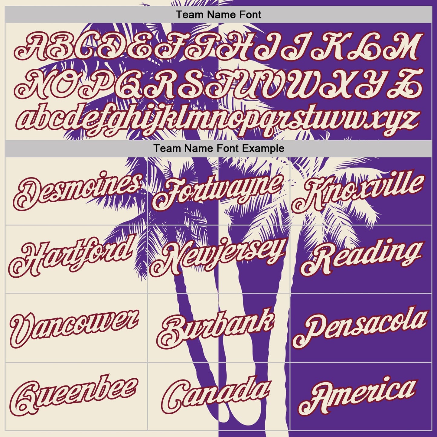 Custom Purple Cream-Crimson Hawaii Tropical Coastal Palm Trees Performance T-Shirt view 3