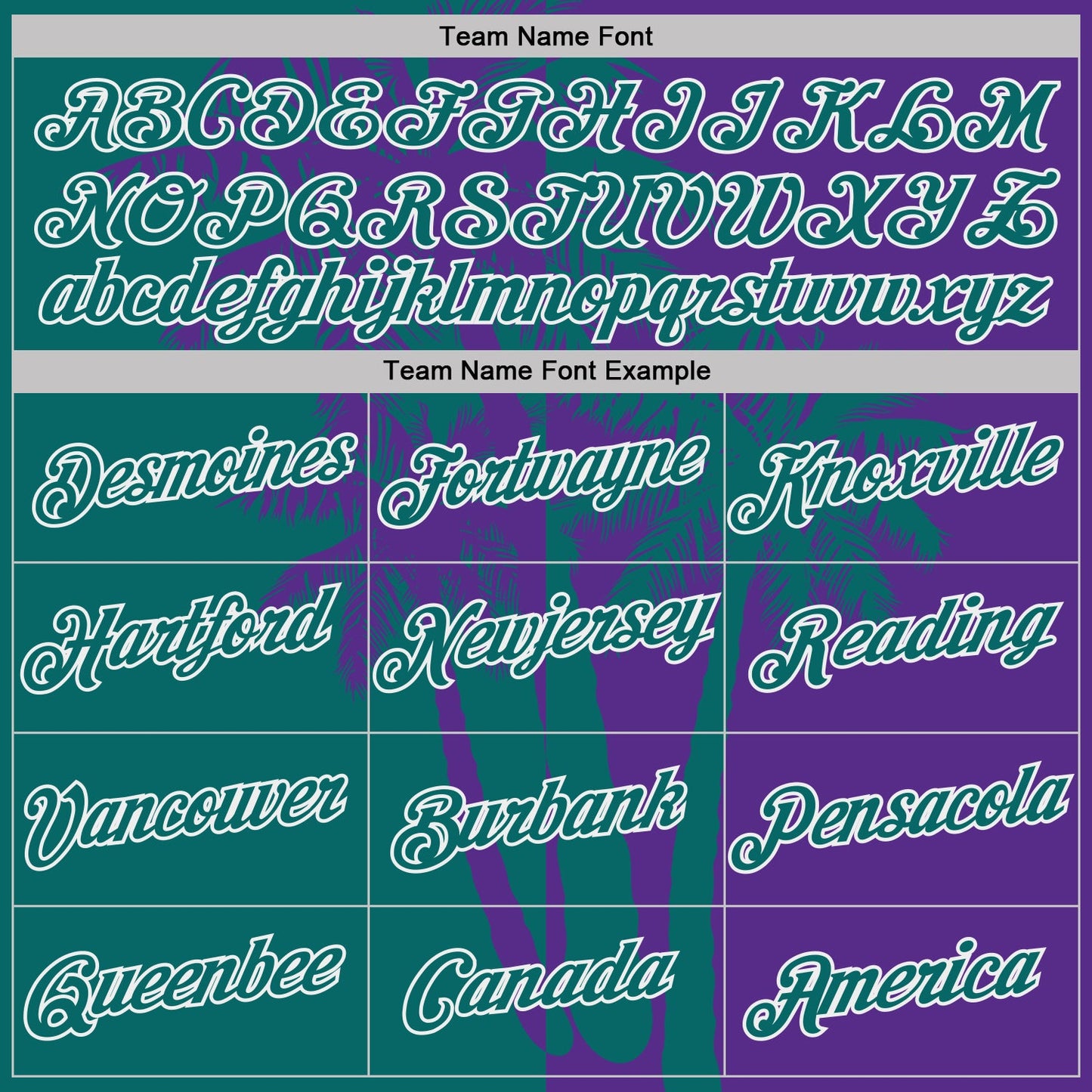 Custom Purple Teal-White Hawaii Tropical Coastal Palm Trees Performance T-Shirt view 3
