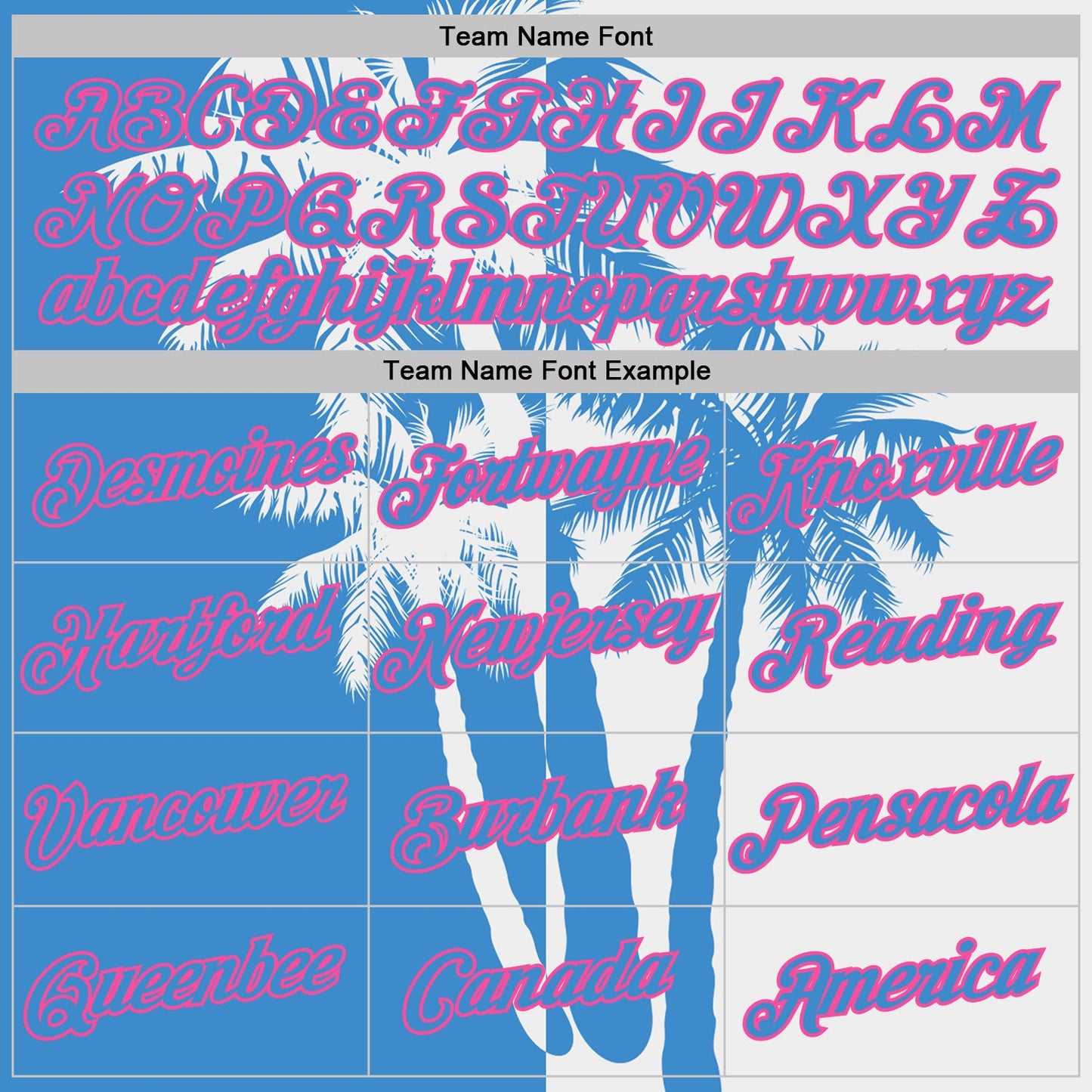 Custom White Powder Blue-Pink Hawaii Tropical Coastal Palm Trees Performance T-Shirt view 3