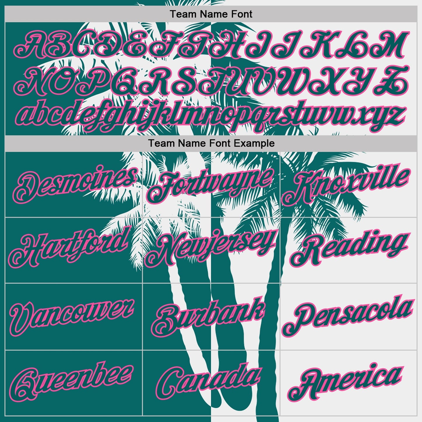 Custom White Teal-Pink Hawaii Tropical Coastal Palm Trees Performance T-Shirt view 3