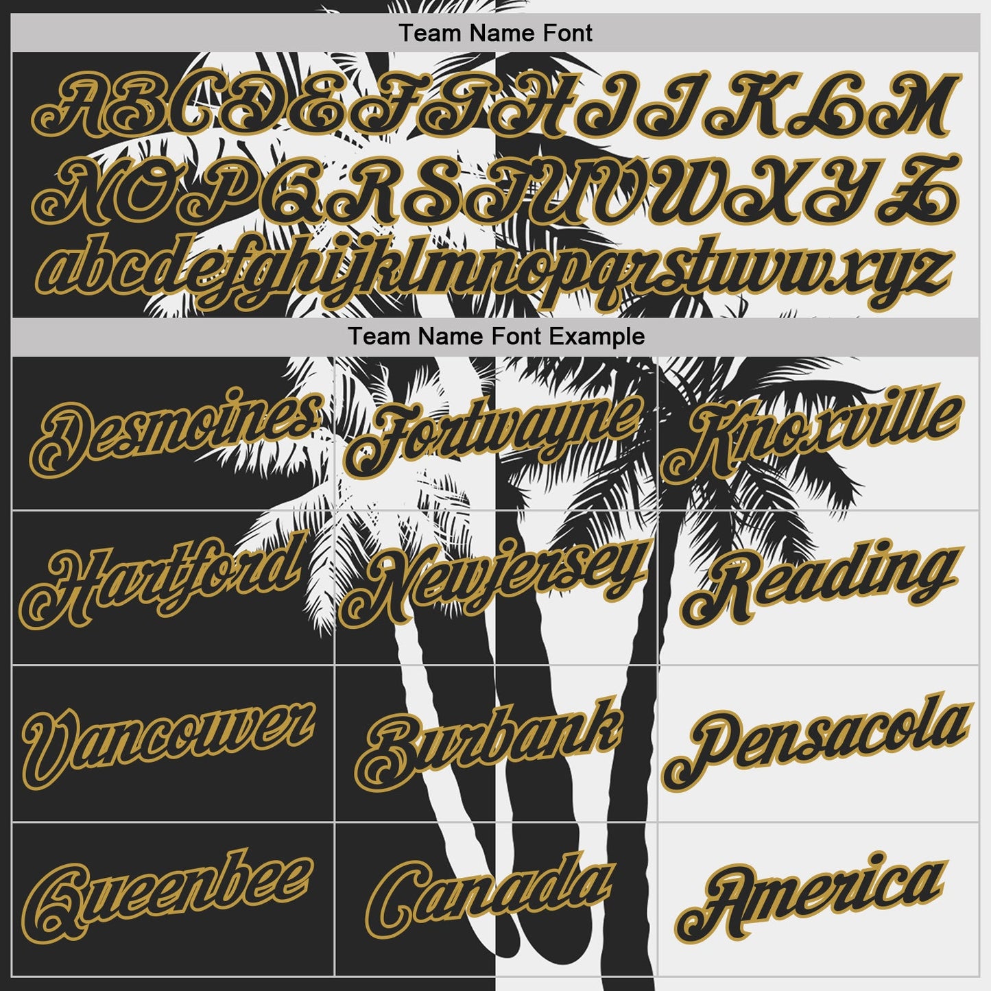 Custom White Black-Old Gold Hawaii Tropical Coastal Palm Trees Performance T-Shirt view 3