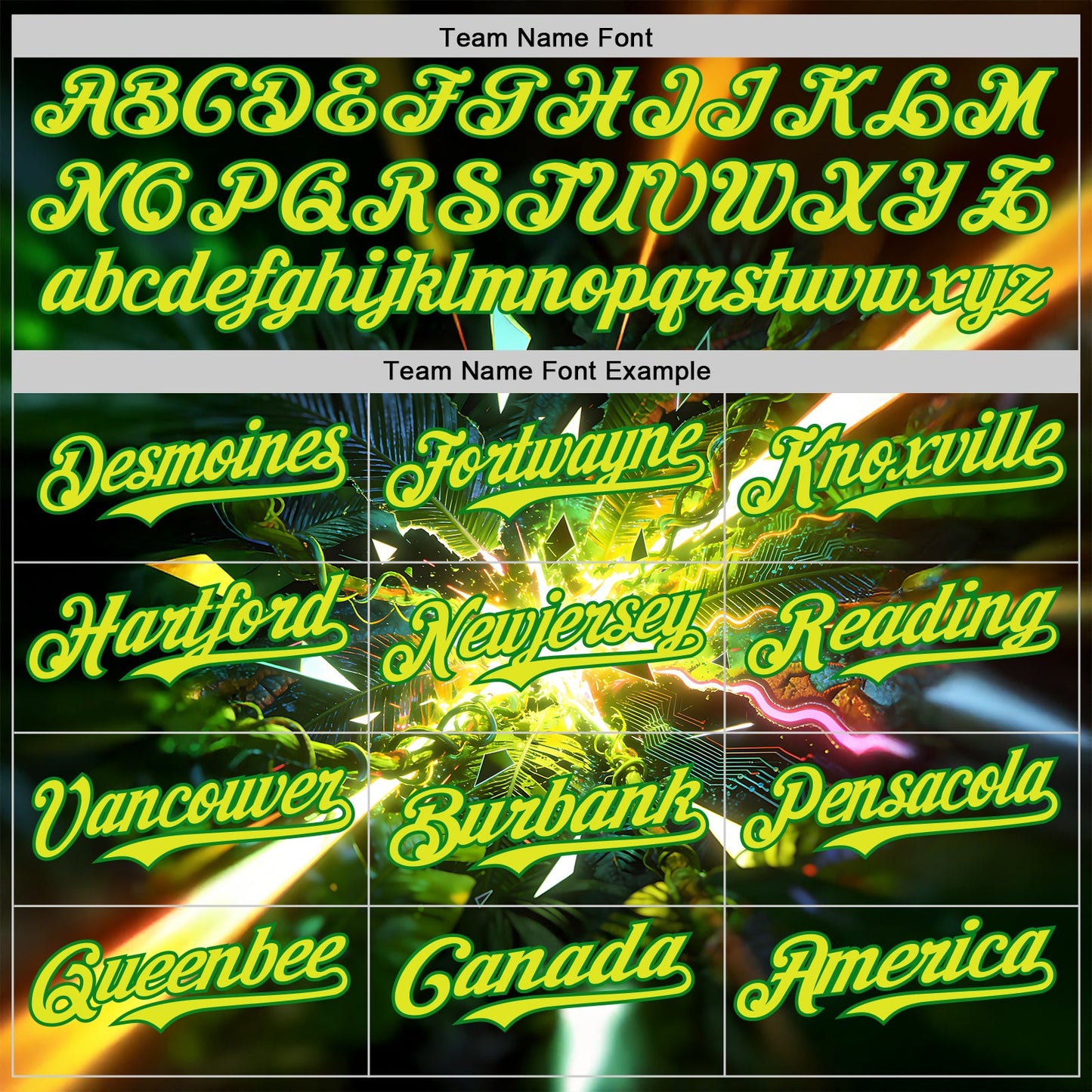 Custom Black Neon Yellow-Grass Green Cyber Tropical Palm Trees Music Festival Authentic Baseball Jersey view 4