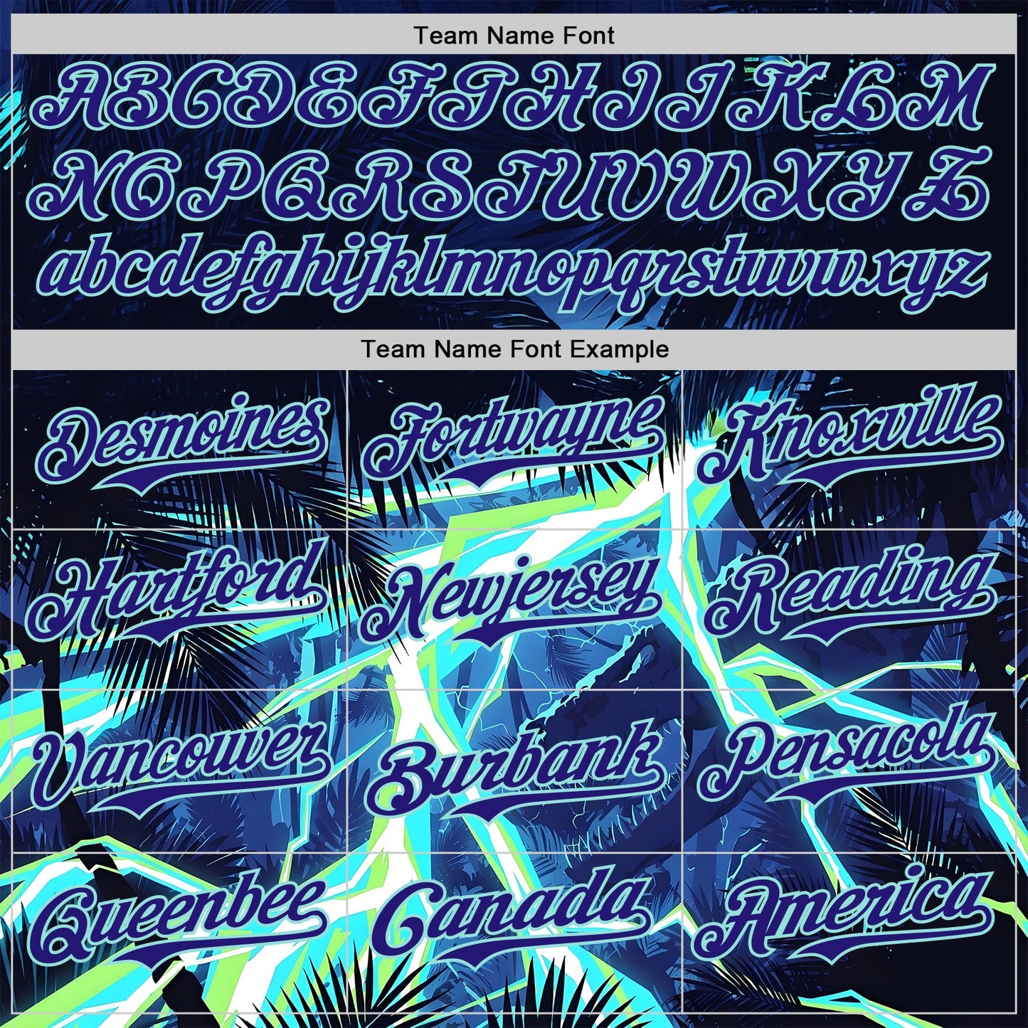 Custom Black Dark Purple-Ice Blue Cyber Tropical Palm Trees Dinosaur Gothic Fantasy Authentic Baseball Jersey view 4