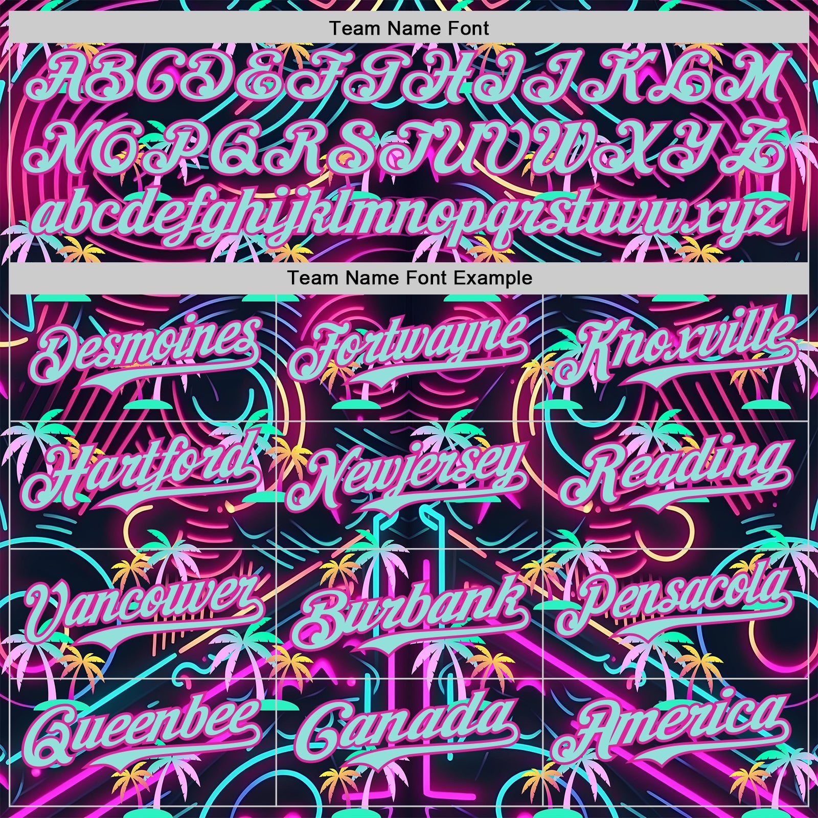 Custom Black Ice Blue-Deep Pink Cyber Tropical Palm Trees Music Festival Authentic Baseball Jersey view 4