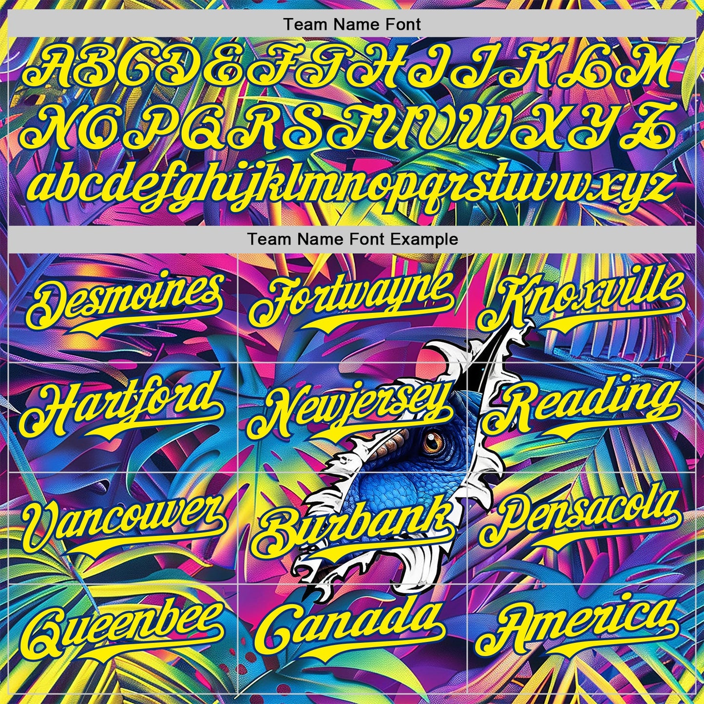 Custom Purple Light Yellow-Royal Cyber Tropical Palm Trees Music Festival Gothic Fantasy Authentic Baseball Jersey view 4