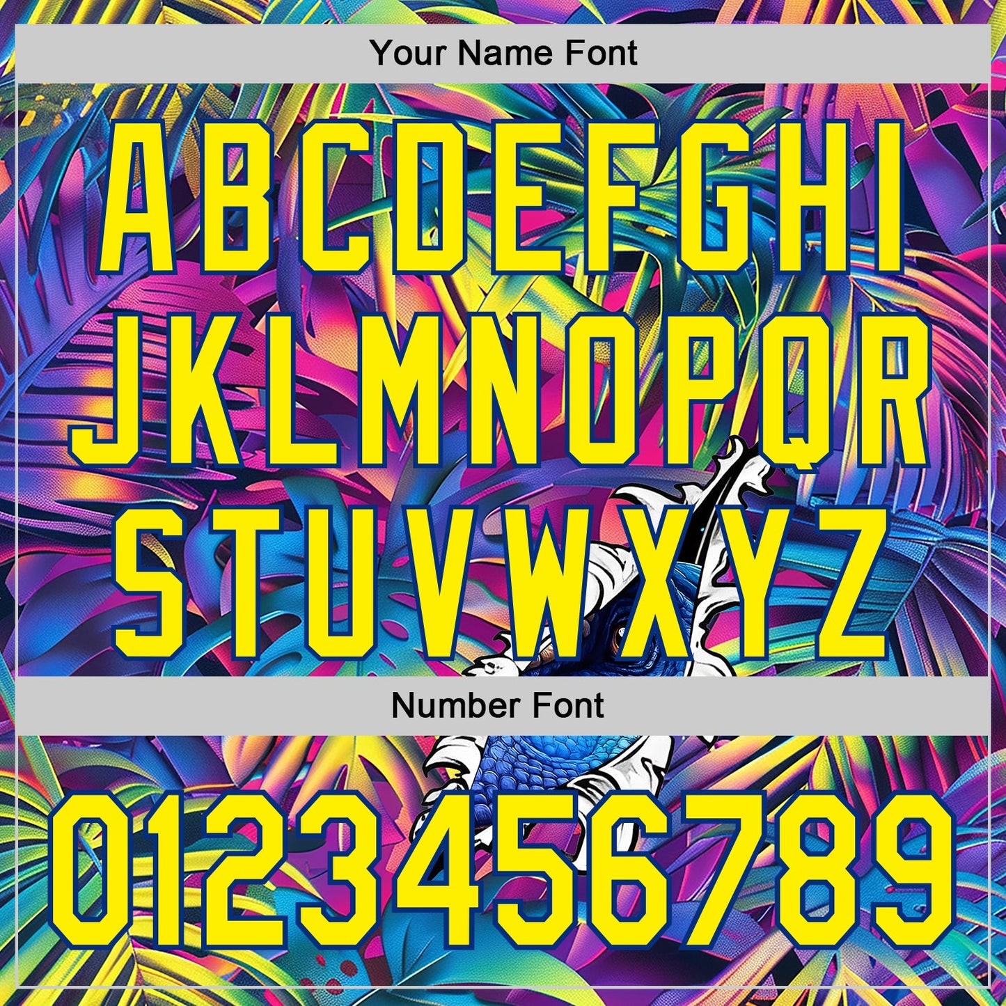 Custom Purple Light Yellow-Royal Cyber Tropical Palm Trees Music Festival Gothic Fantasy Authentic Baseball Jersey view 5